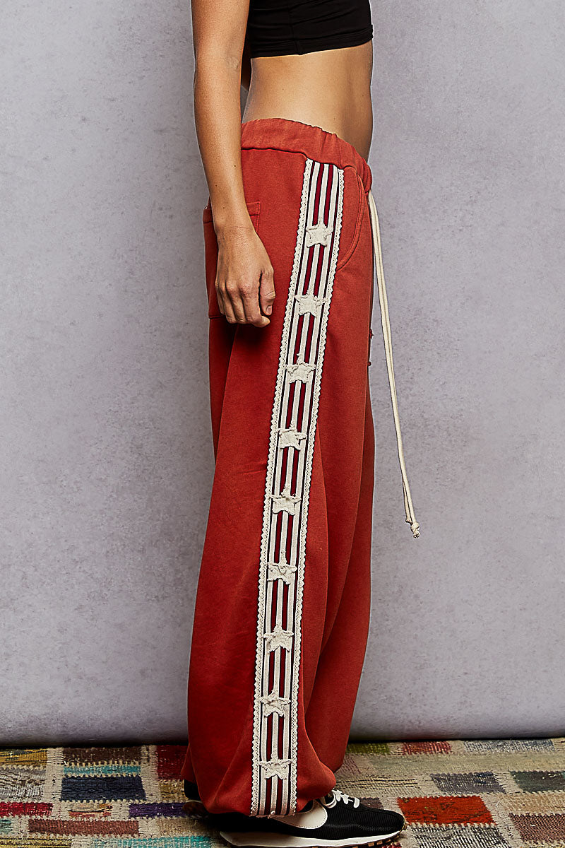 Stars and Stripes Jogger Pants Red