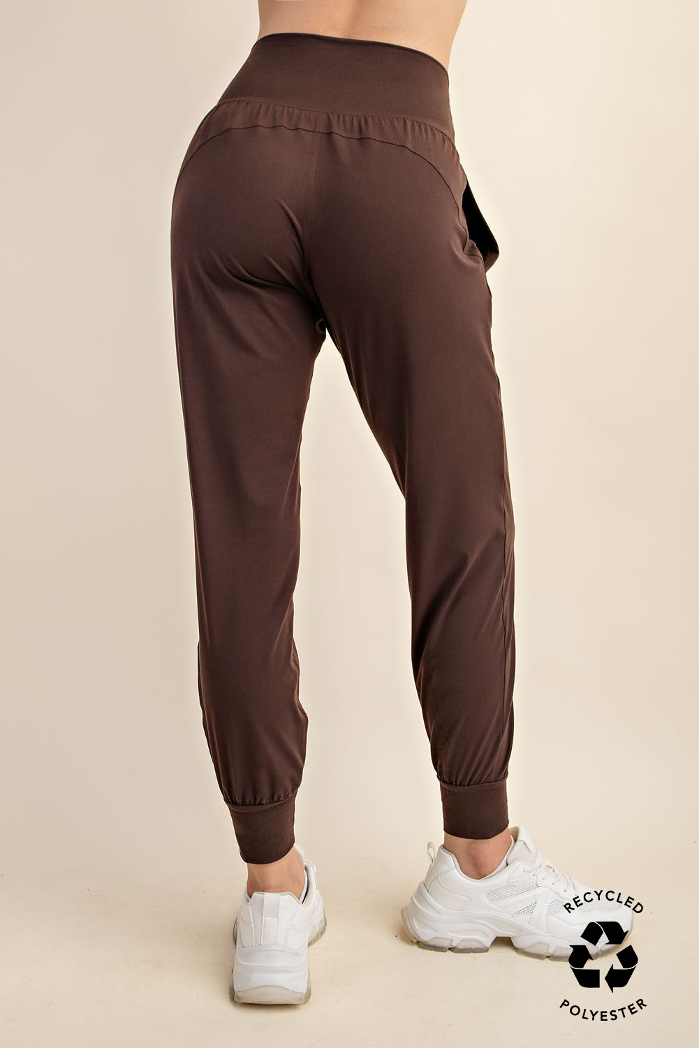 High Waist Barrel Jogger Pants Espresso