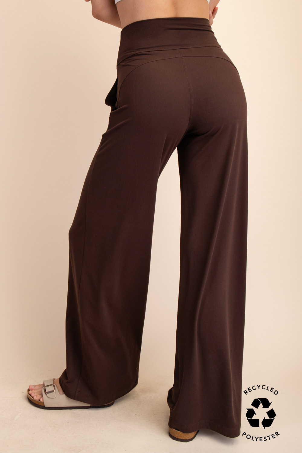 Butter V Waist Wide Pants Espresso