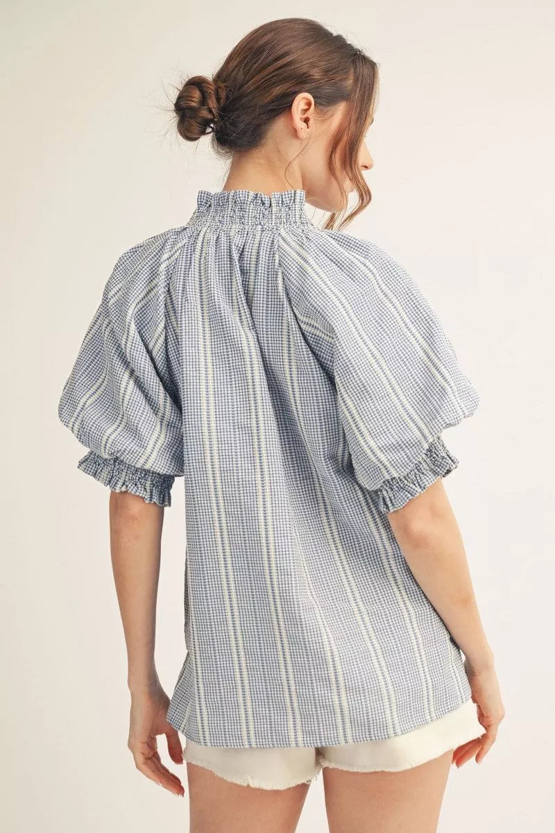 Blue Stripe Top
