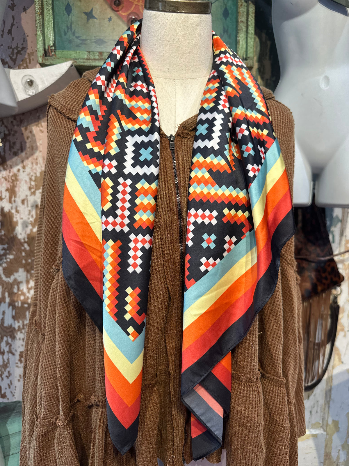 Black, Orange, & Blue Wildrag