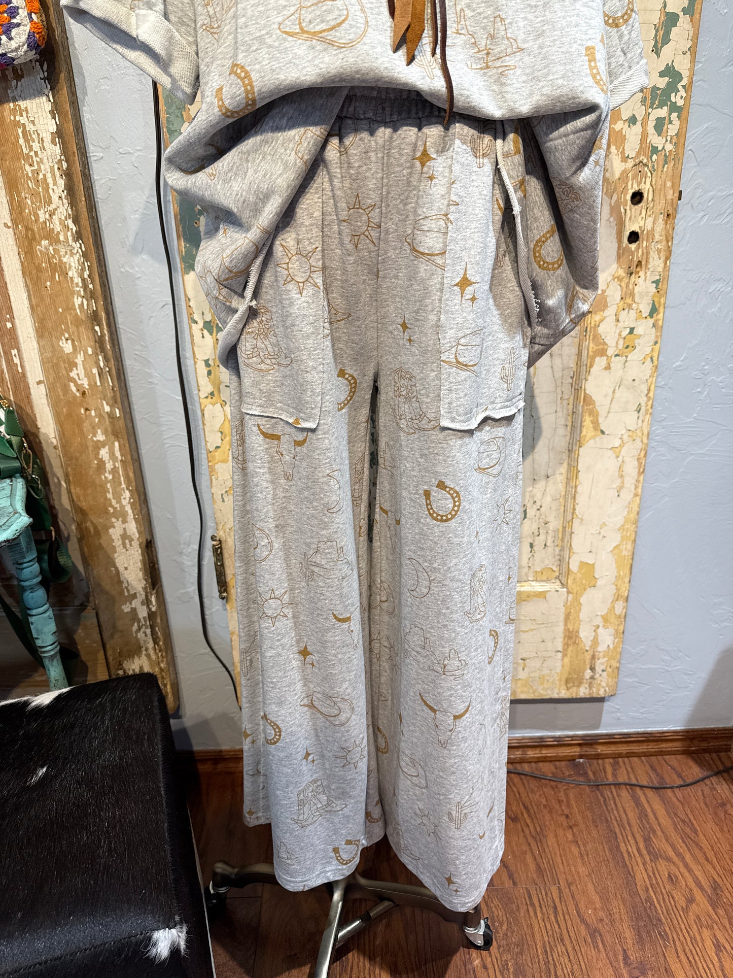 Grey Western Sweatpants
