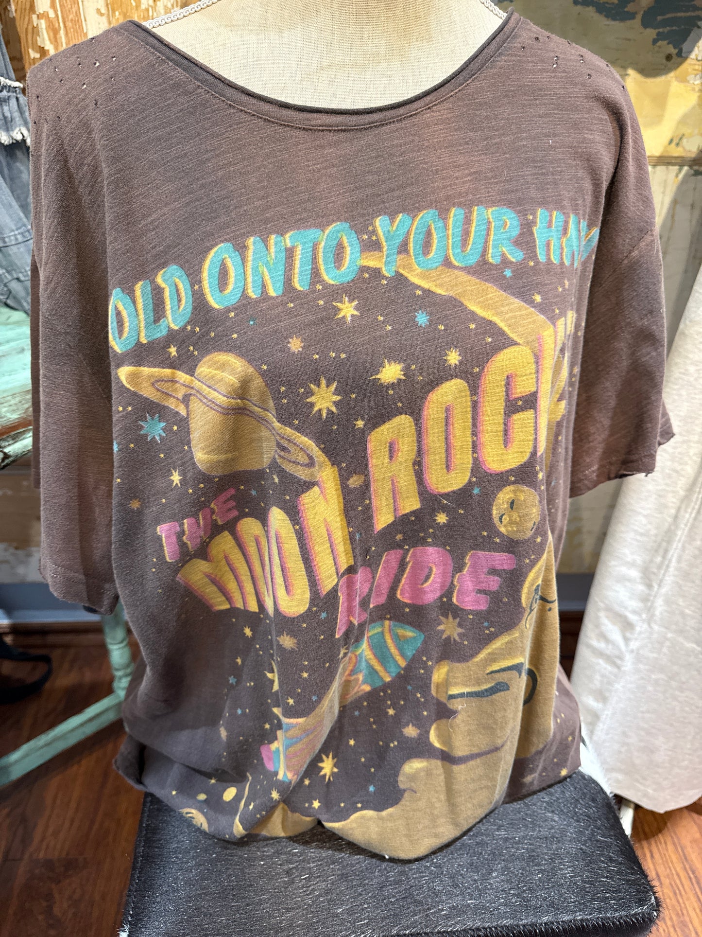 Jaded Gypsy Moon Dance Distressed Tee