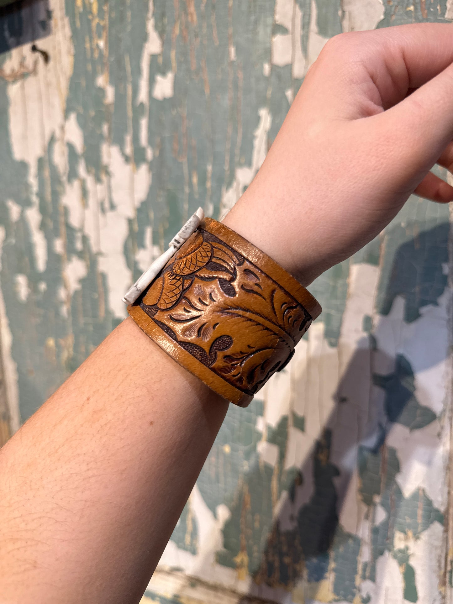 Donkey Hand Carved Moose Antler Shed on Cuff