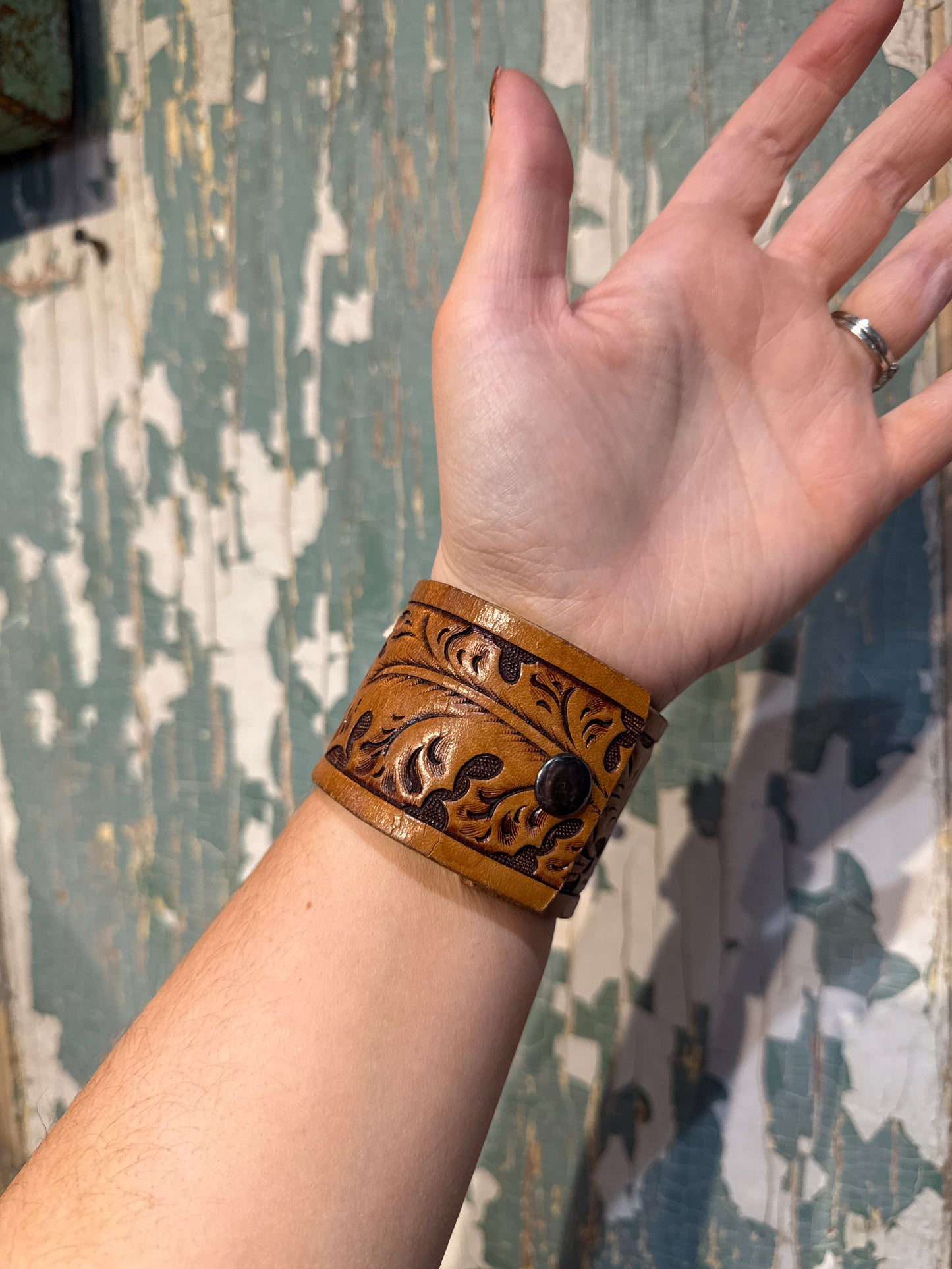 Donkey Hand Carved Moose Antler Shed on Cuff