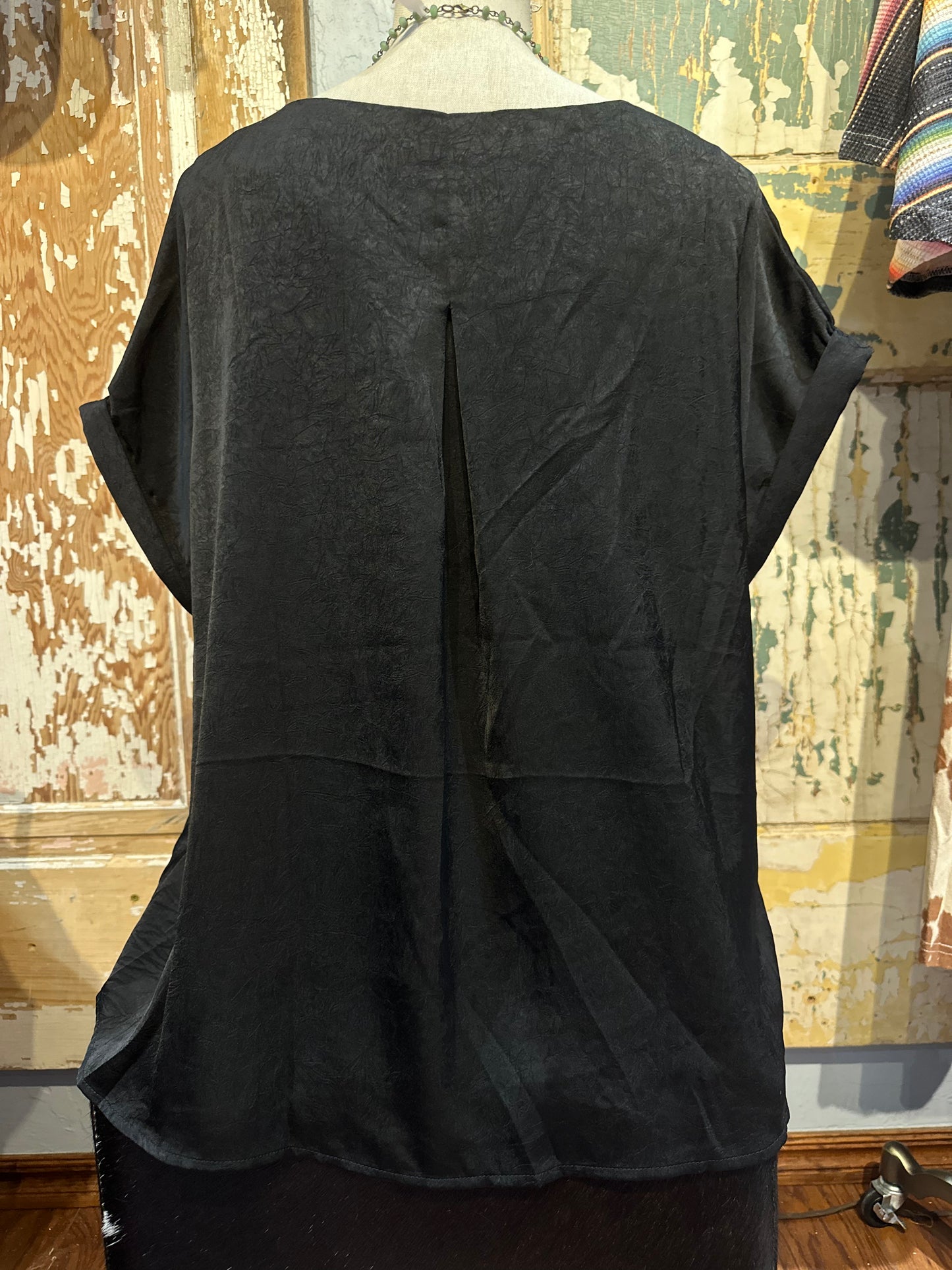 Black Silky Dress Shirt