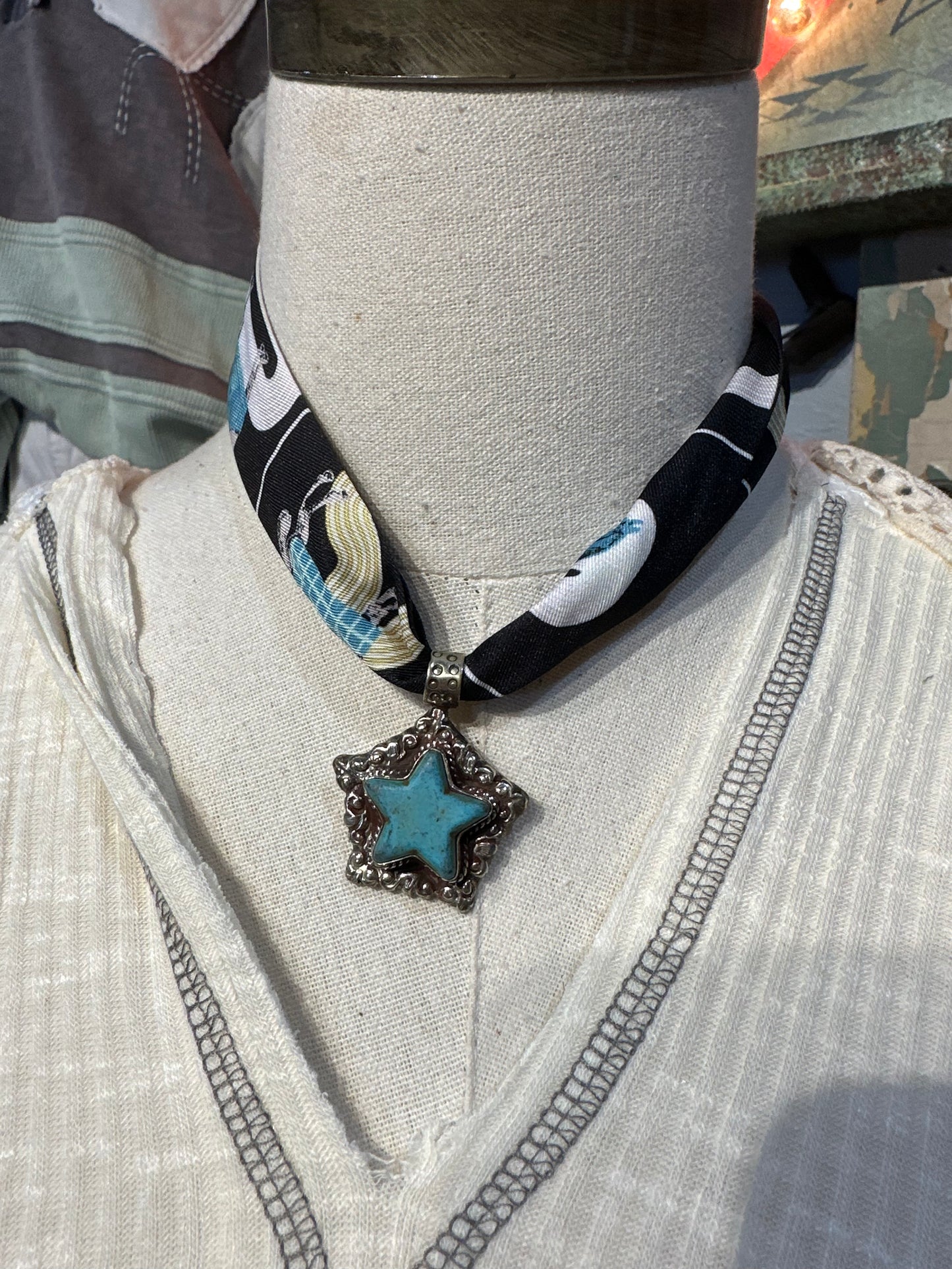 Tibetan Inspired Turquoise Star Pendant