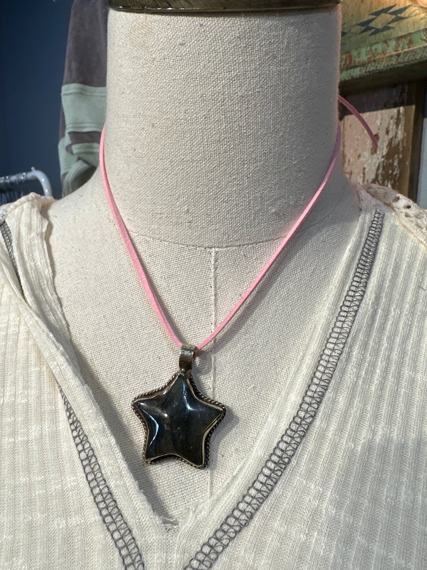 Tibetan Labradorite Star Pendant