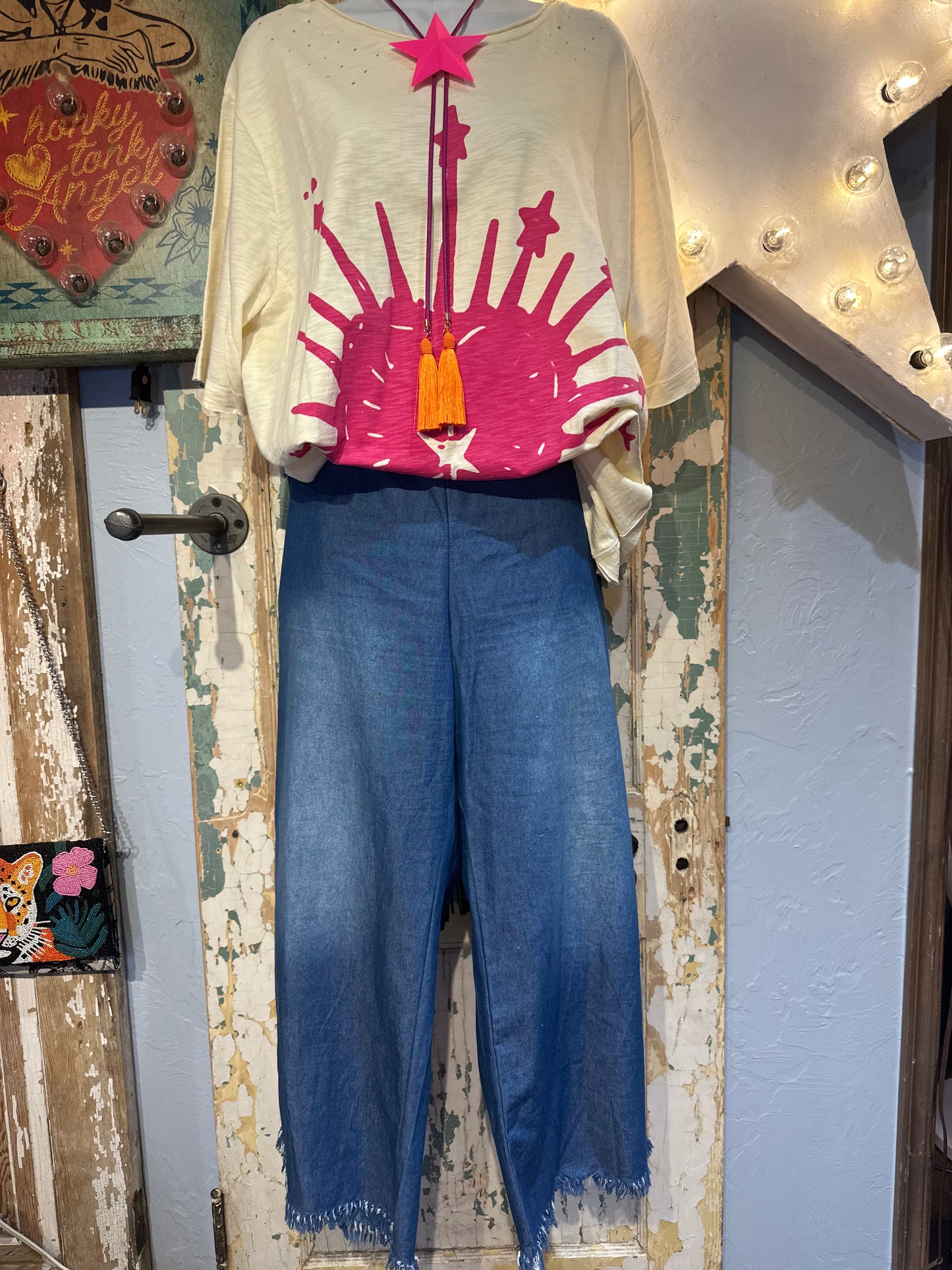 Stretchy Light Denim Pants