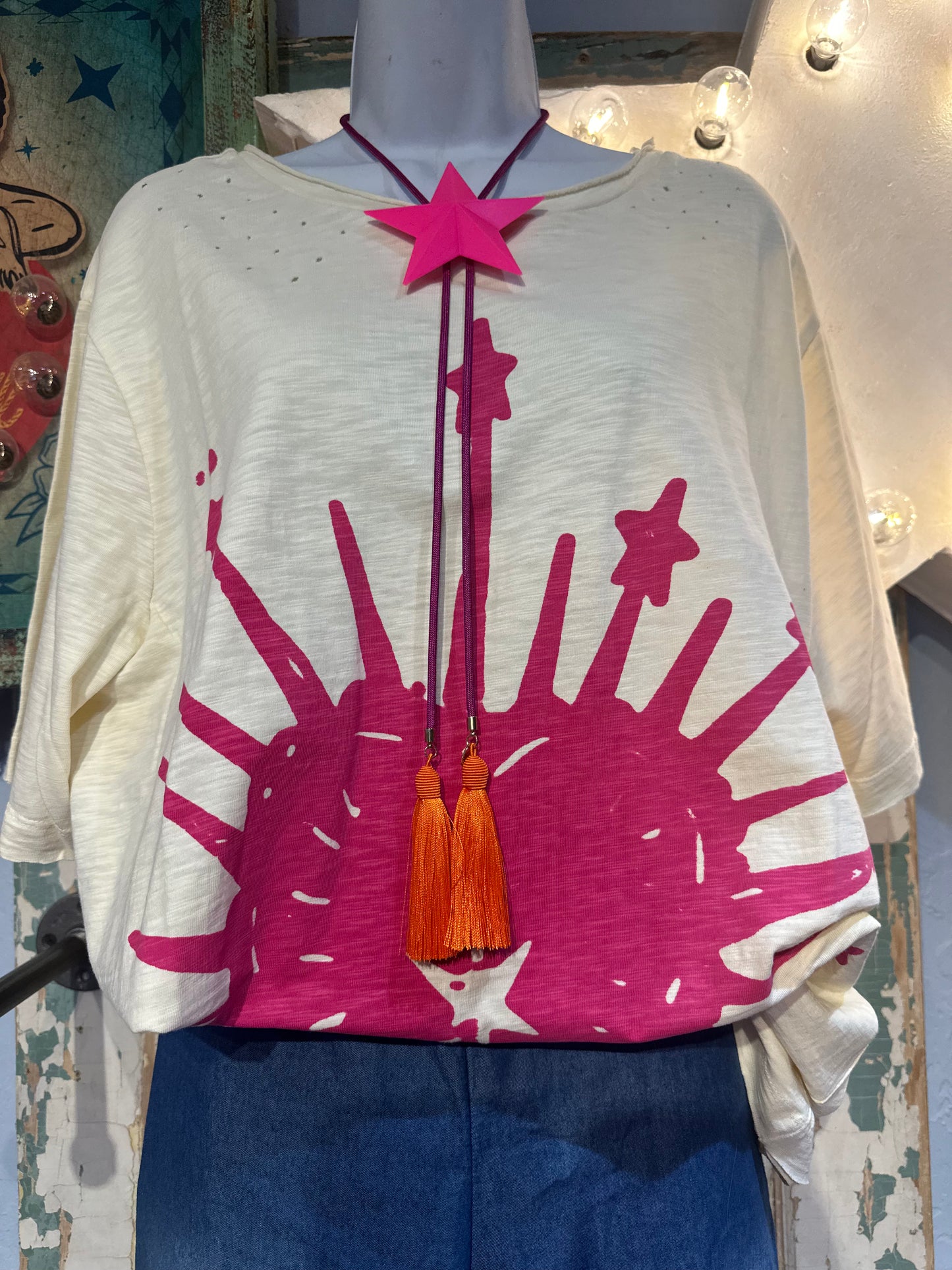 Paperlace Pink Sacred Heart Tee