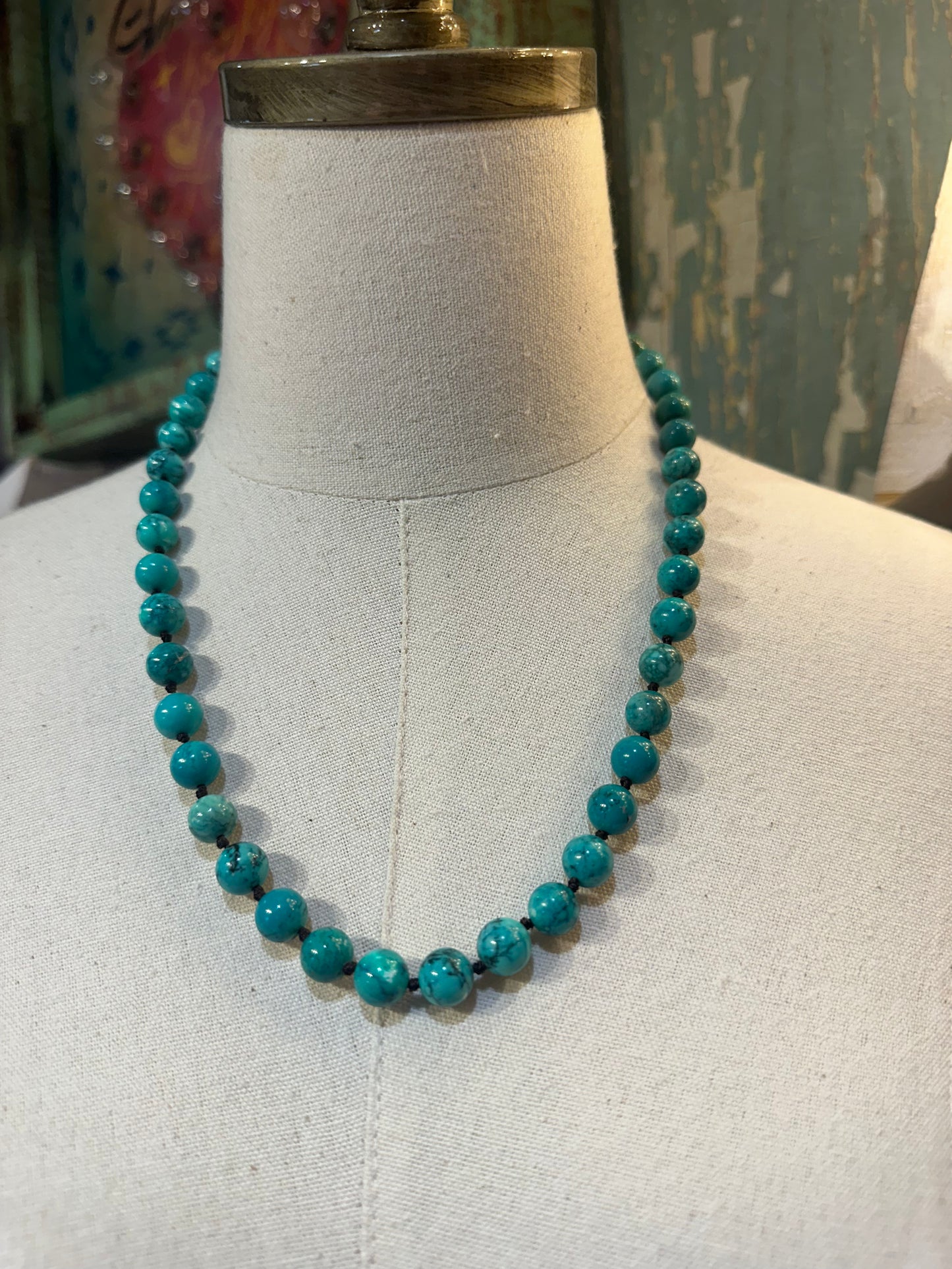 Turquoise Knotted Necklace