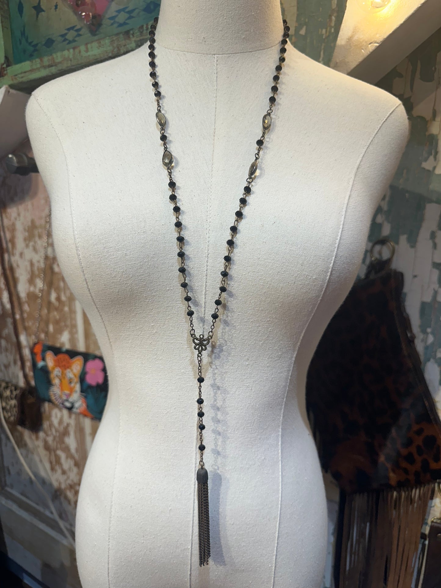 Handmade Vintage Lariat Necklace