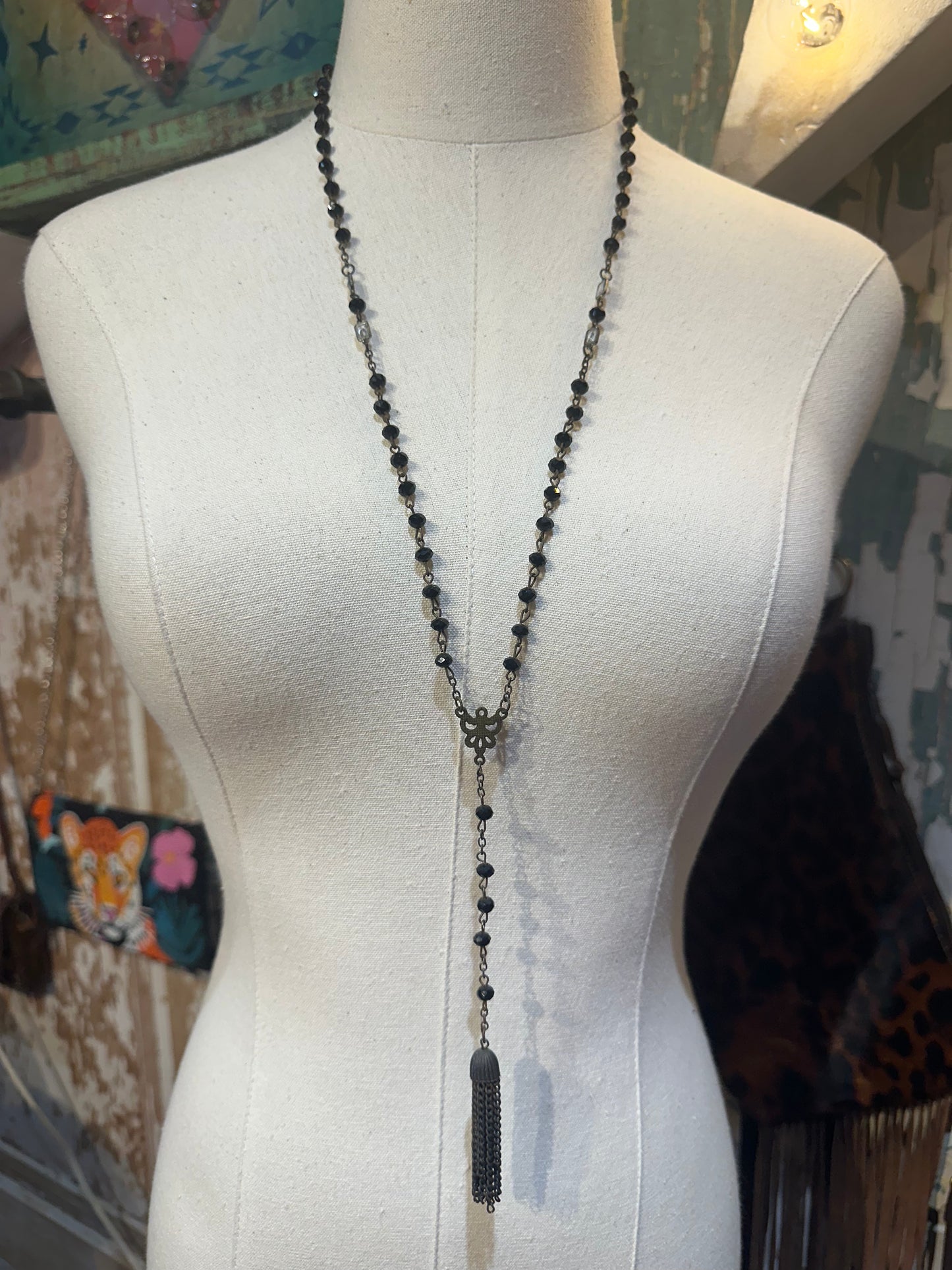 Handmade Vintage Lariat Necklace