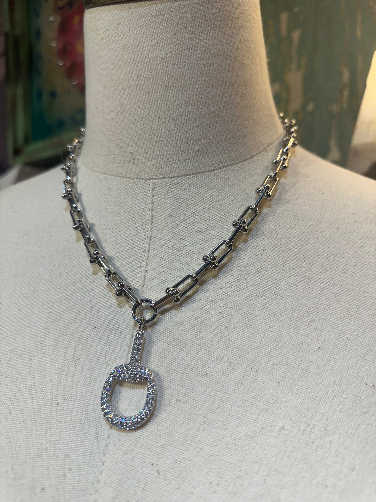 Bling Horse Bit Necklace