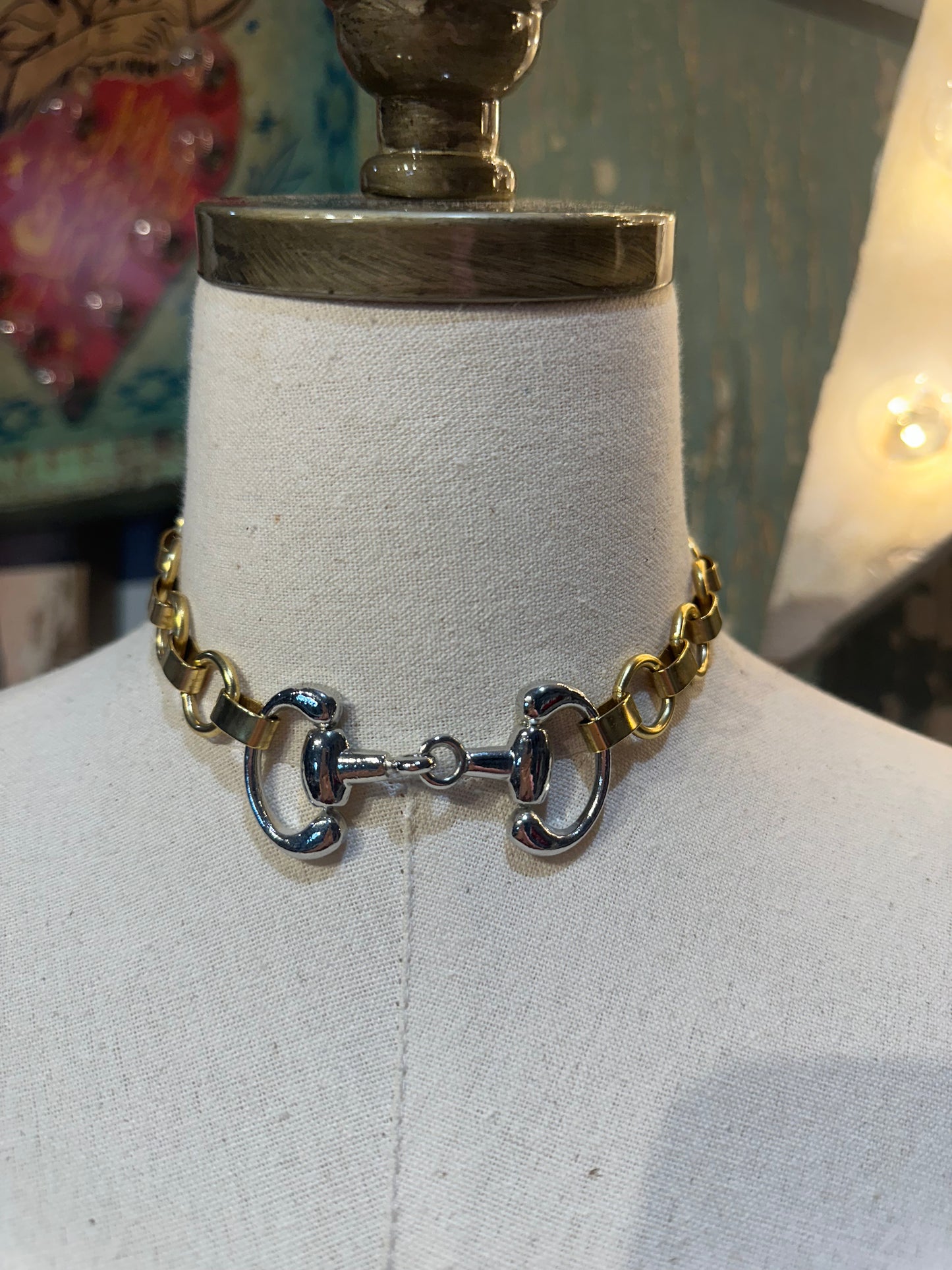 Gold Plated Horse Bit Choker