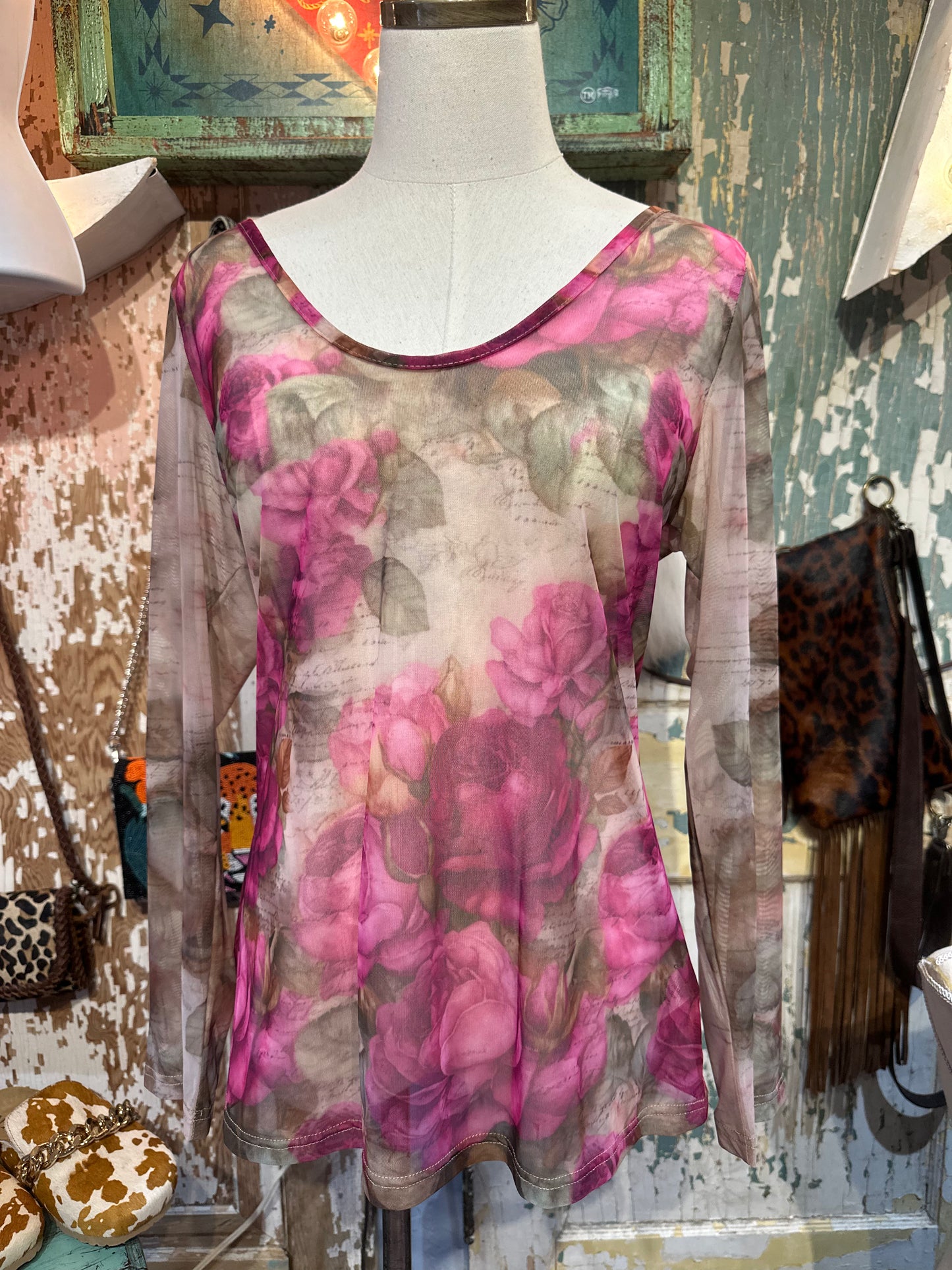 Rare Bird Rose Mesh