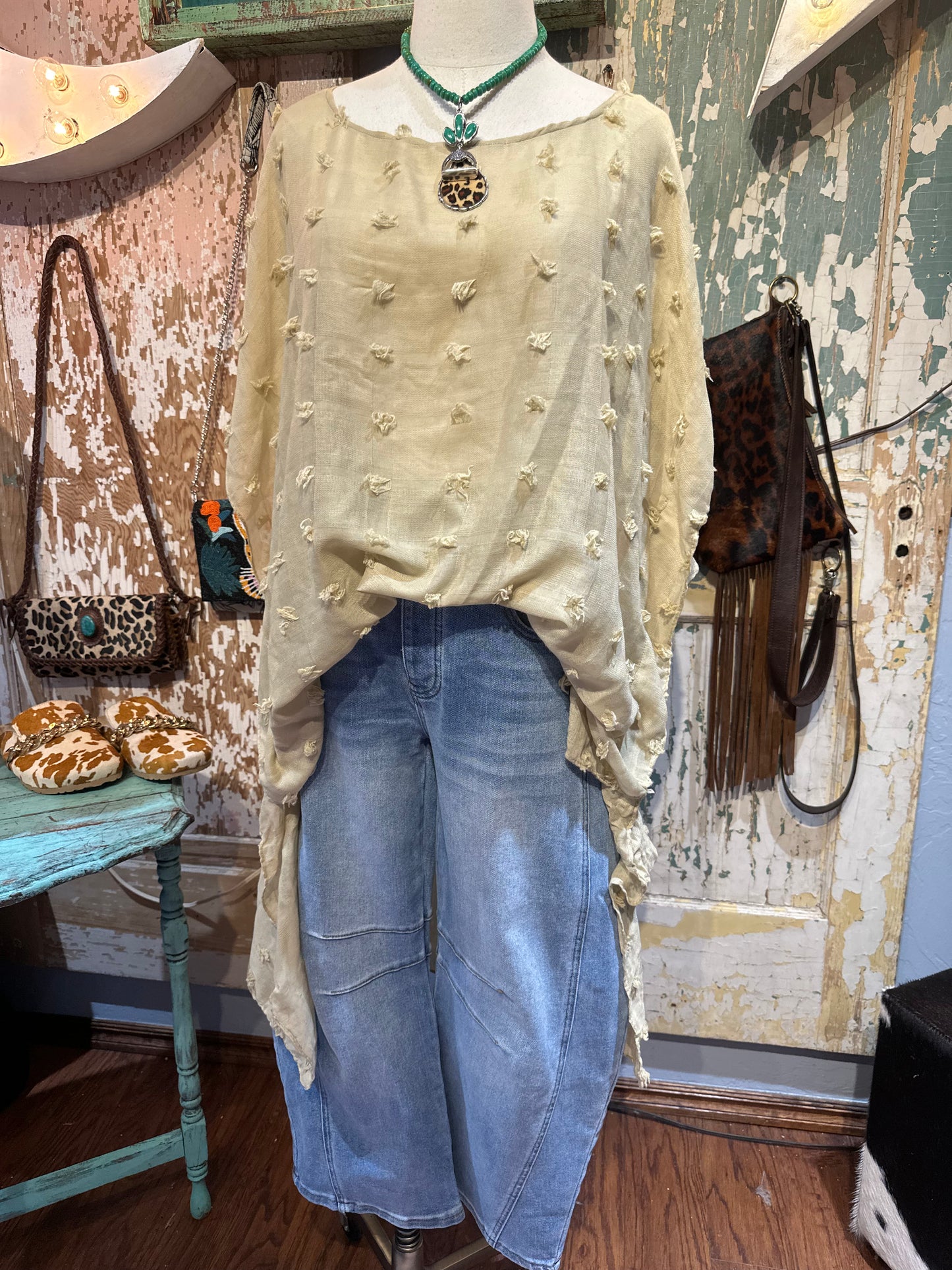 Blue Velvet Barrel Denim