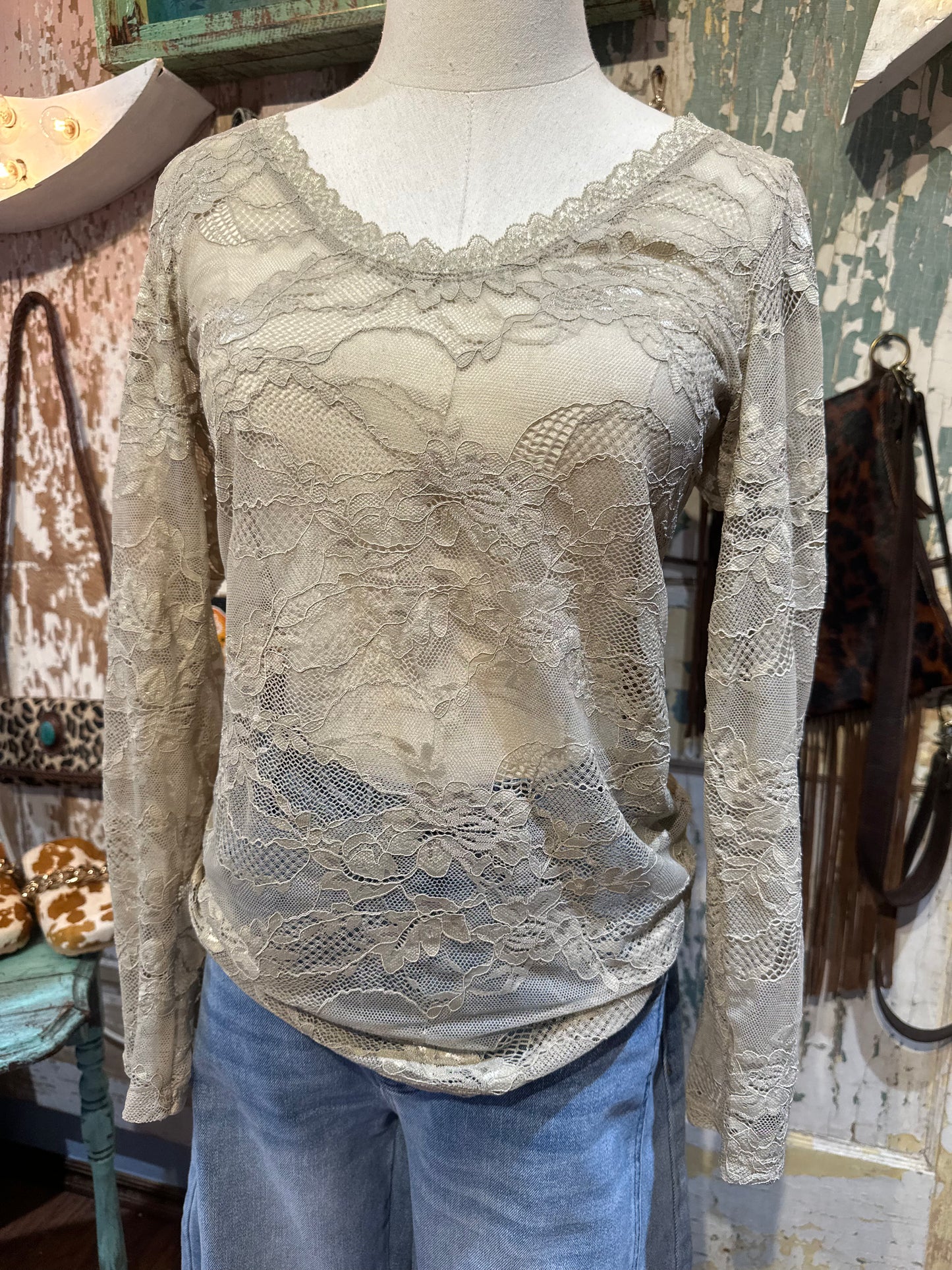 Rare Bird Lace Mesh Top