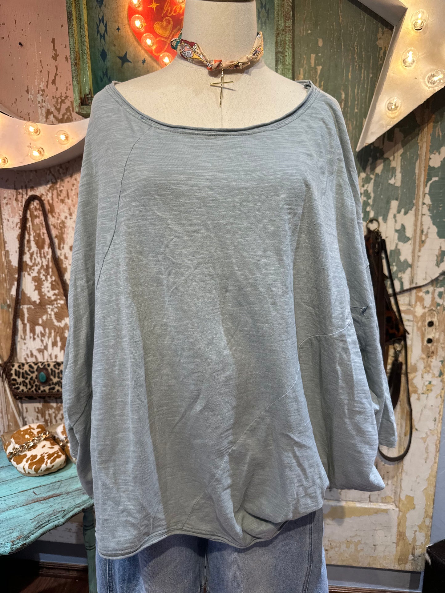 Jaded Gypsy Be Free Top - Light Blue