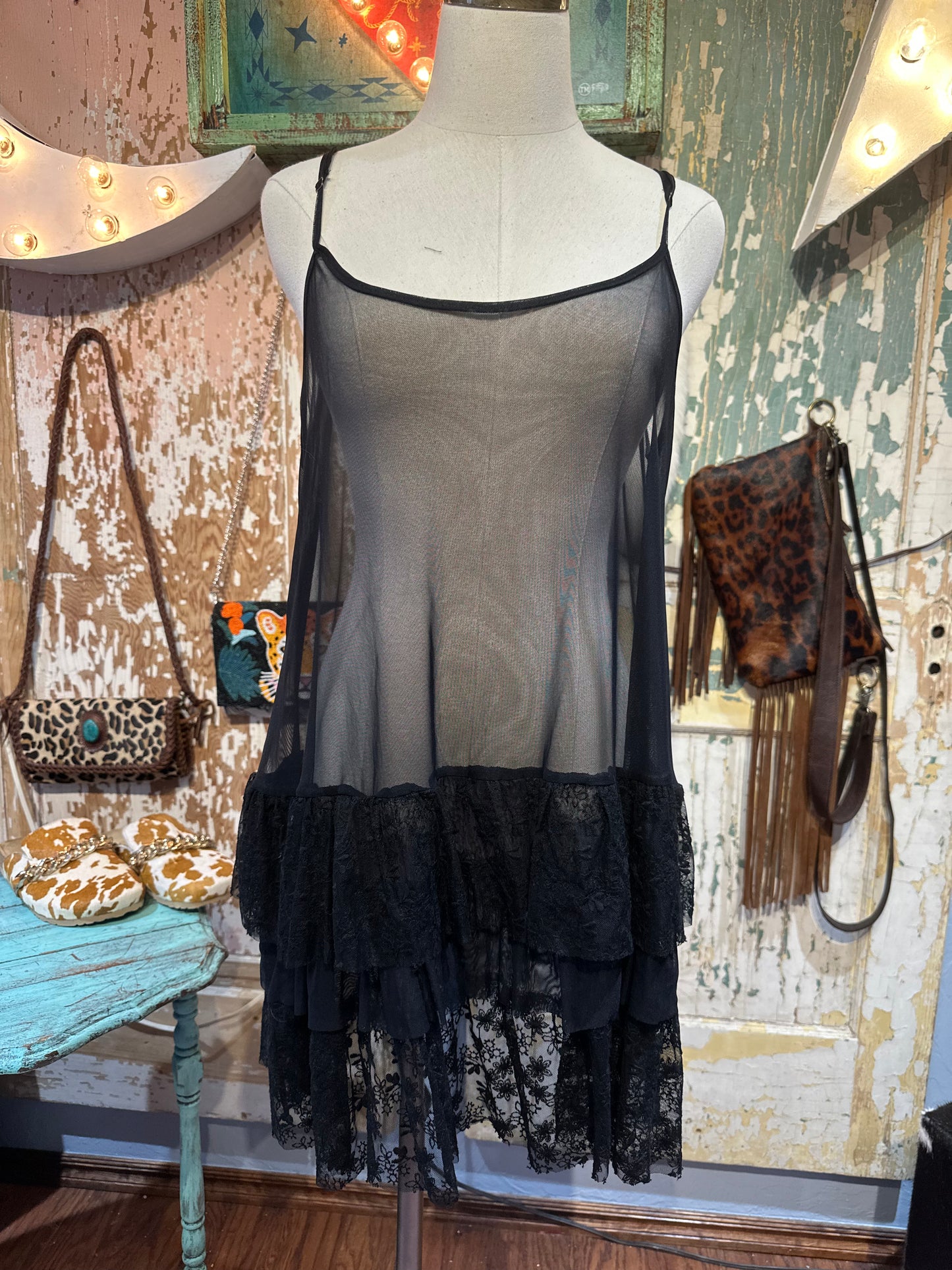 Oli & Hali Black Lace Slip