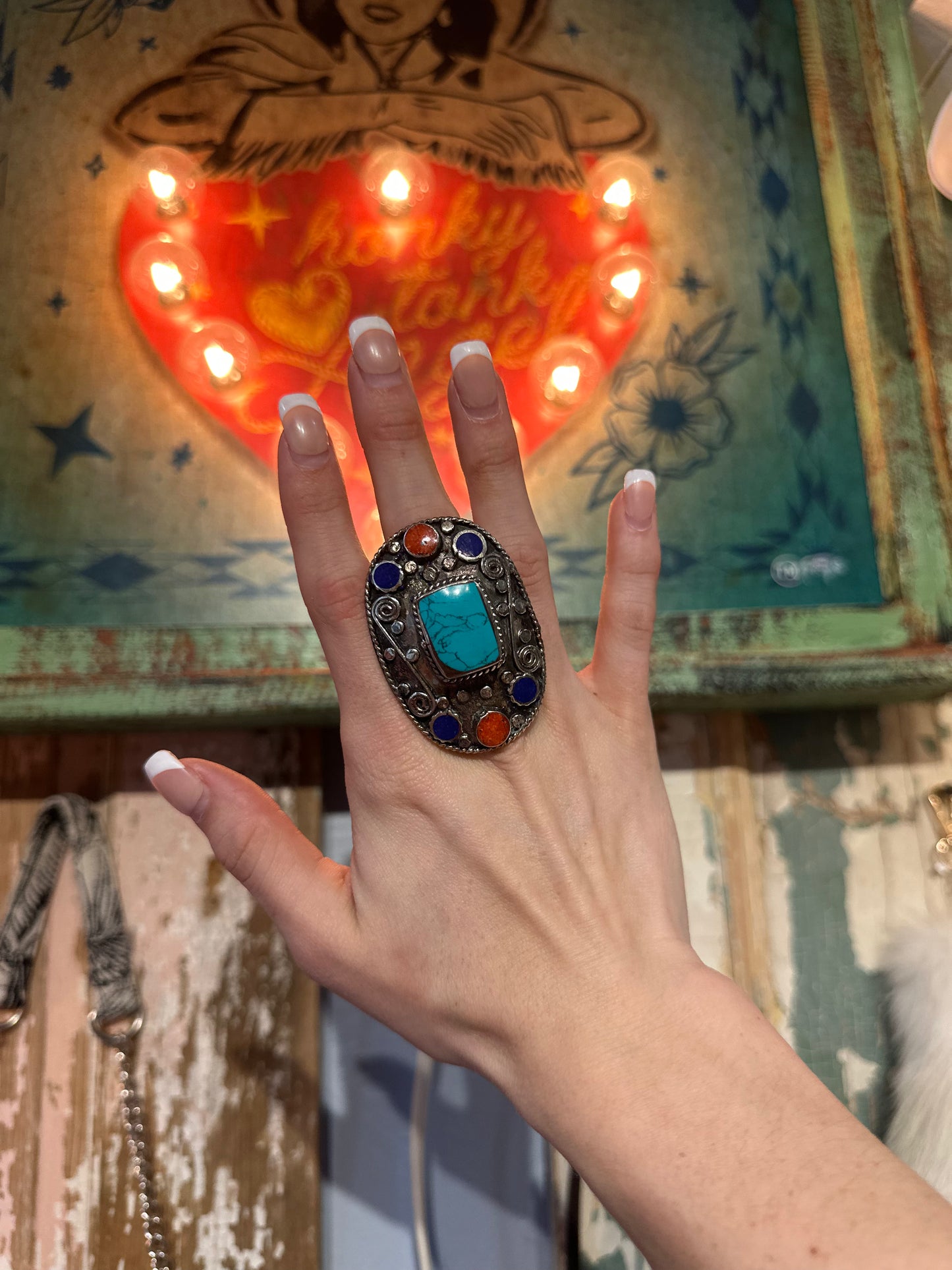 Tibetan Silver Ring Size 9