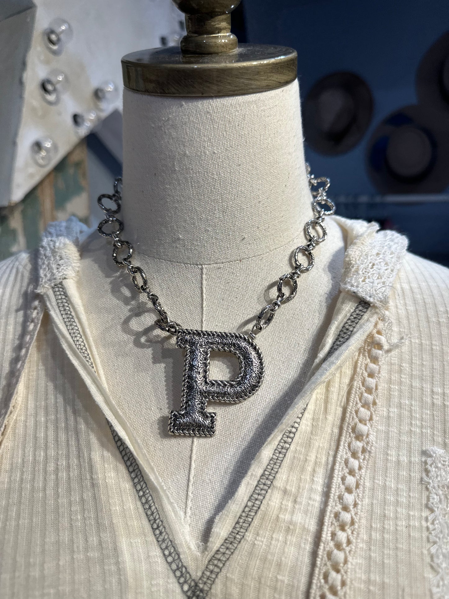 Inspired Silver Initial Necklaces