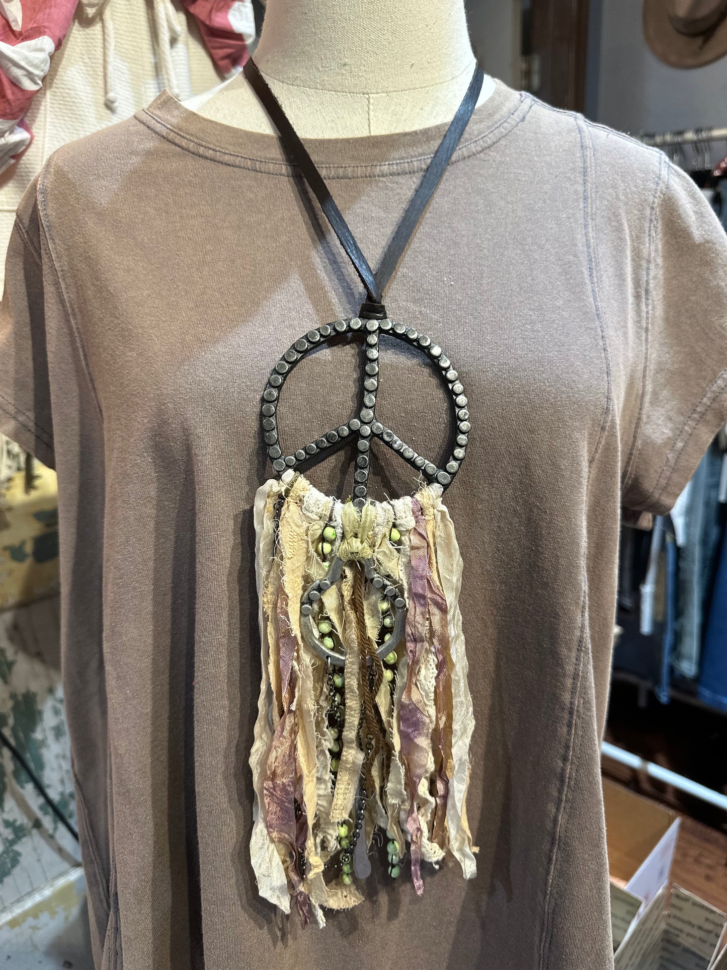 Jaded Gypsy Peace Sign Necklace