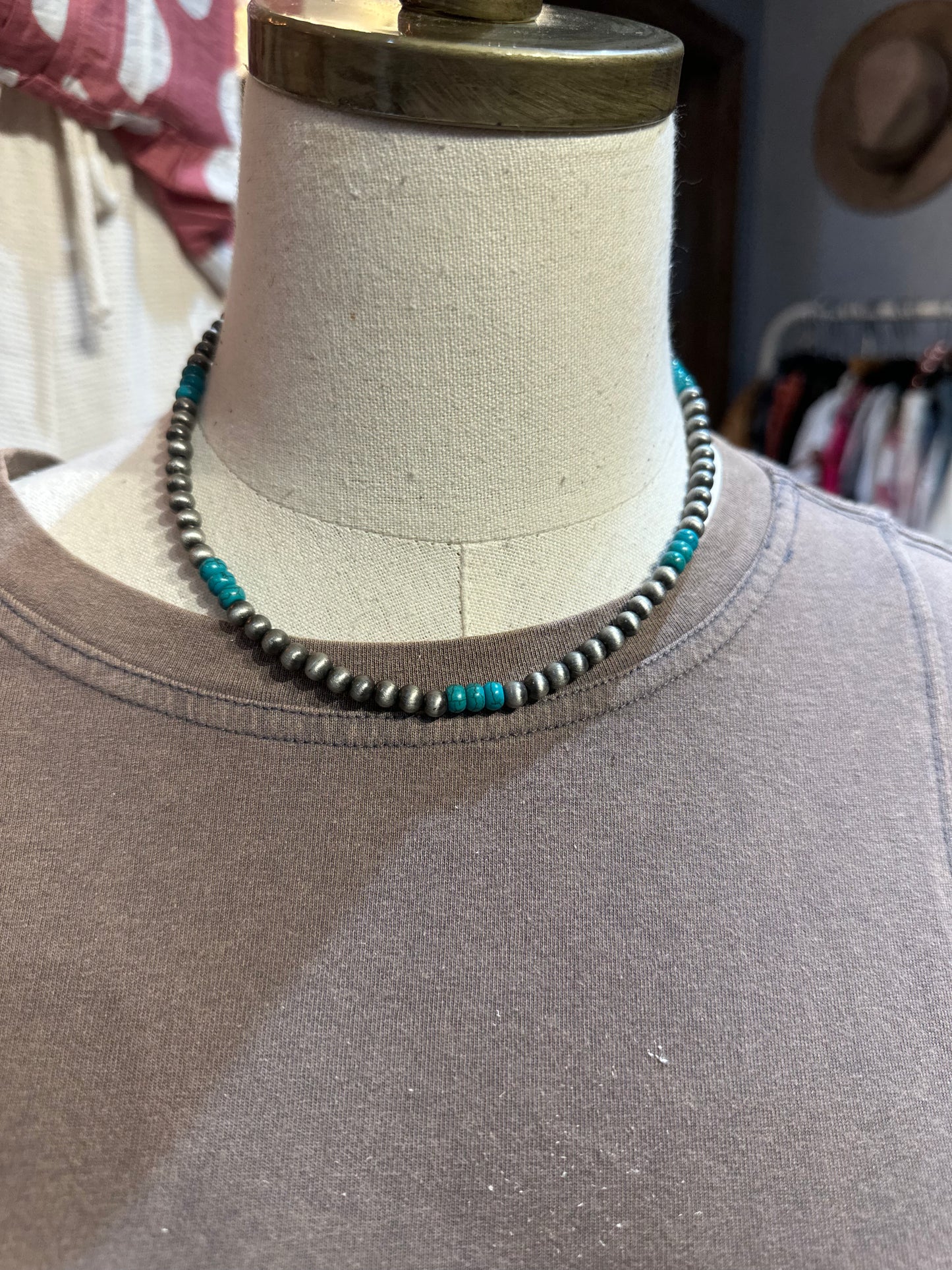 Inspired Silver & Turquoise Necklace
