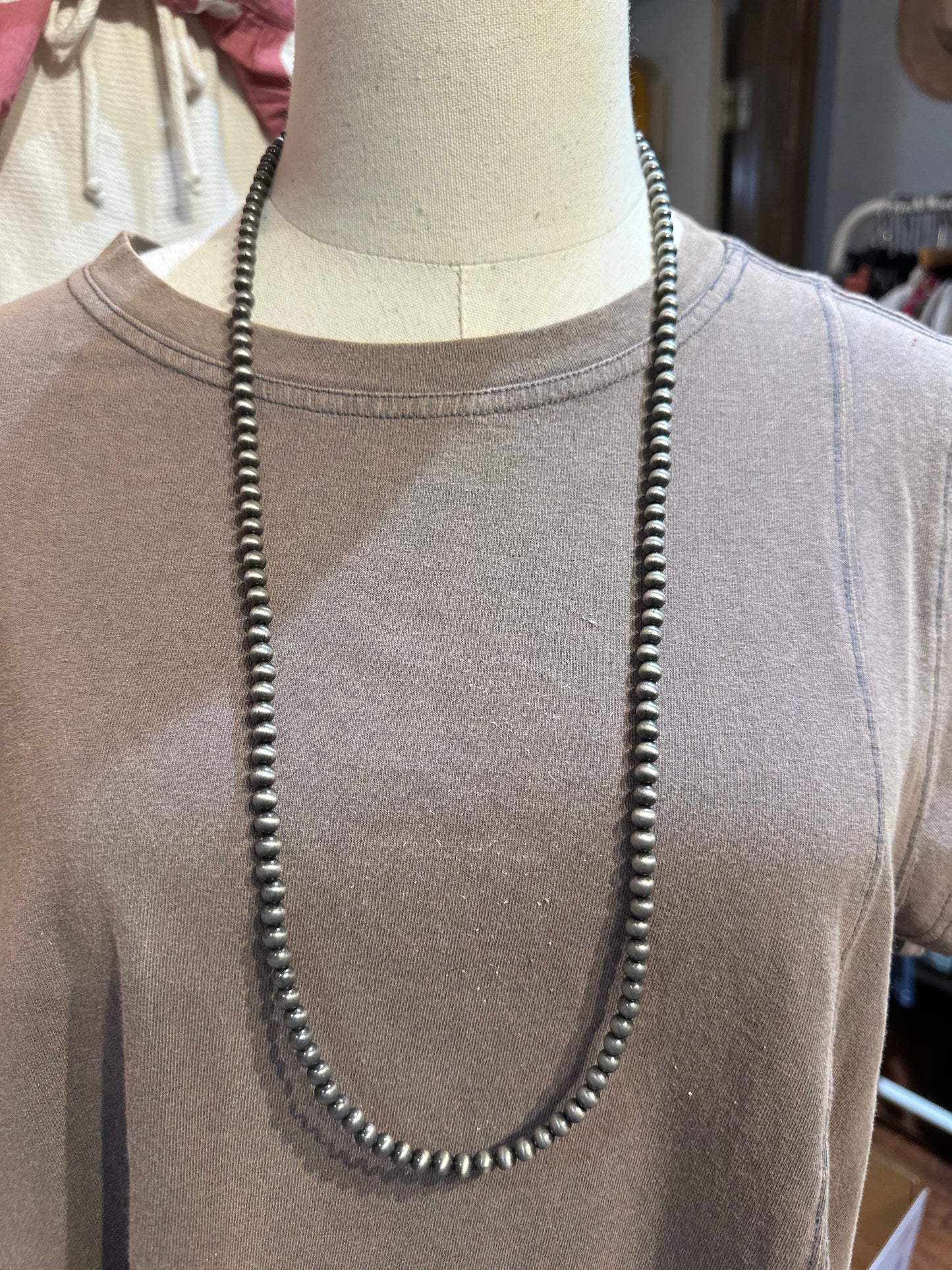 Inspired Silver Pearl Necklace