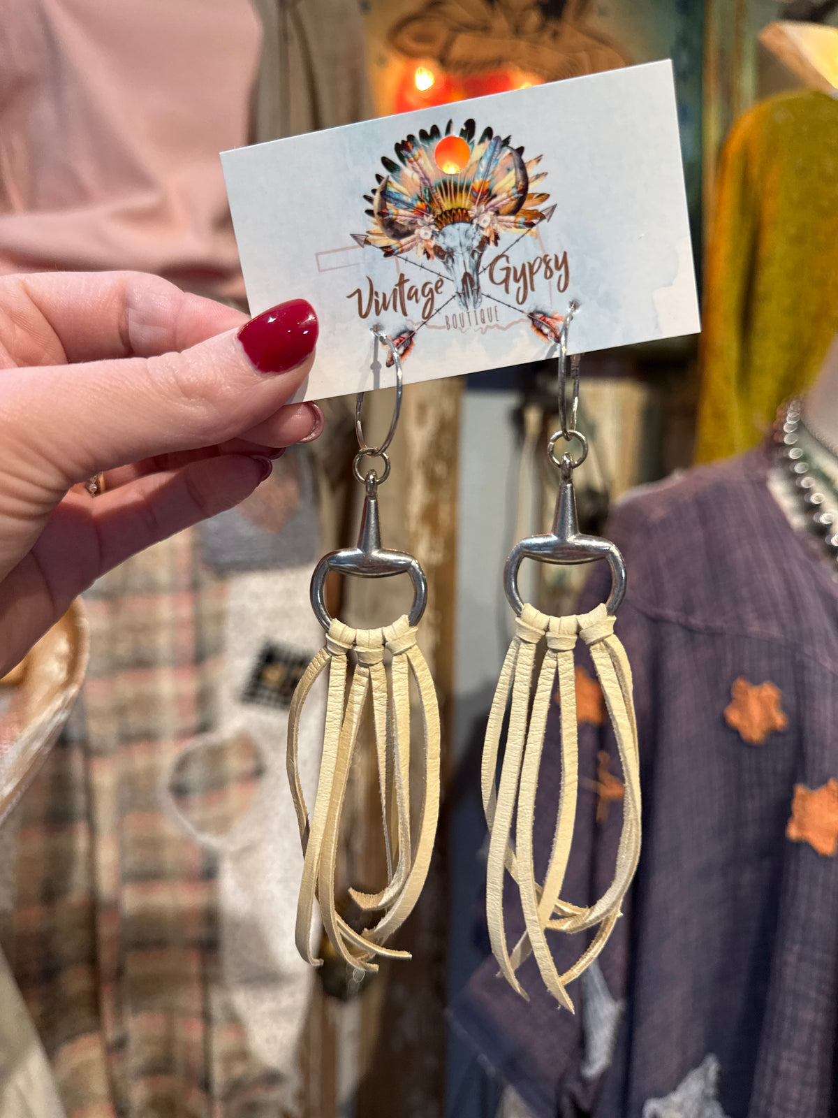 Sandra Ling Inspired Silver & Leather Earrings