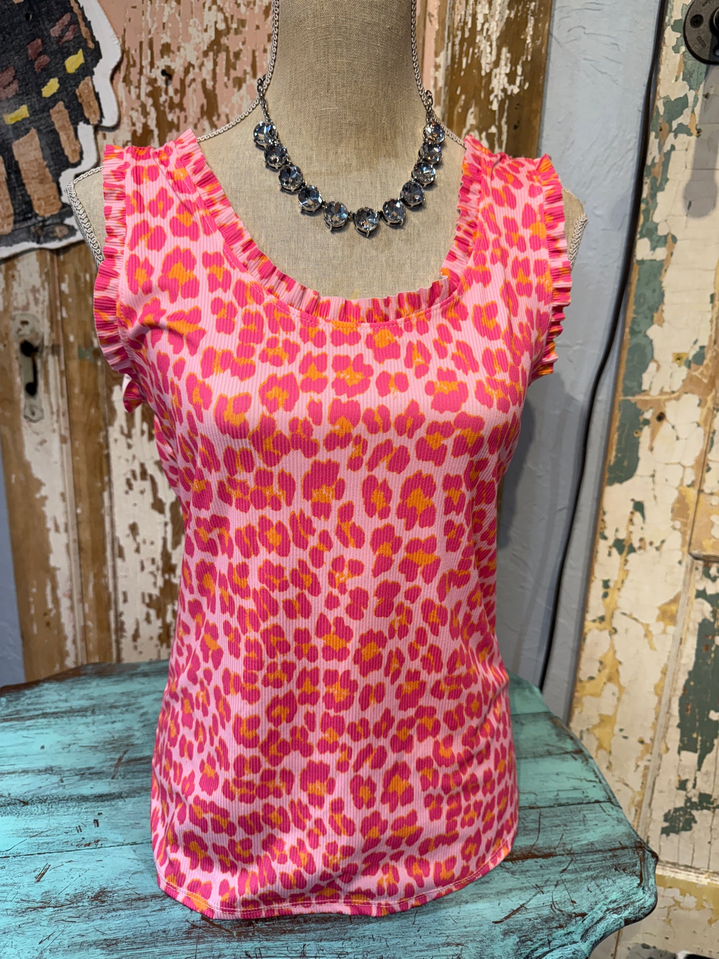 Pink Cheetah Tank