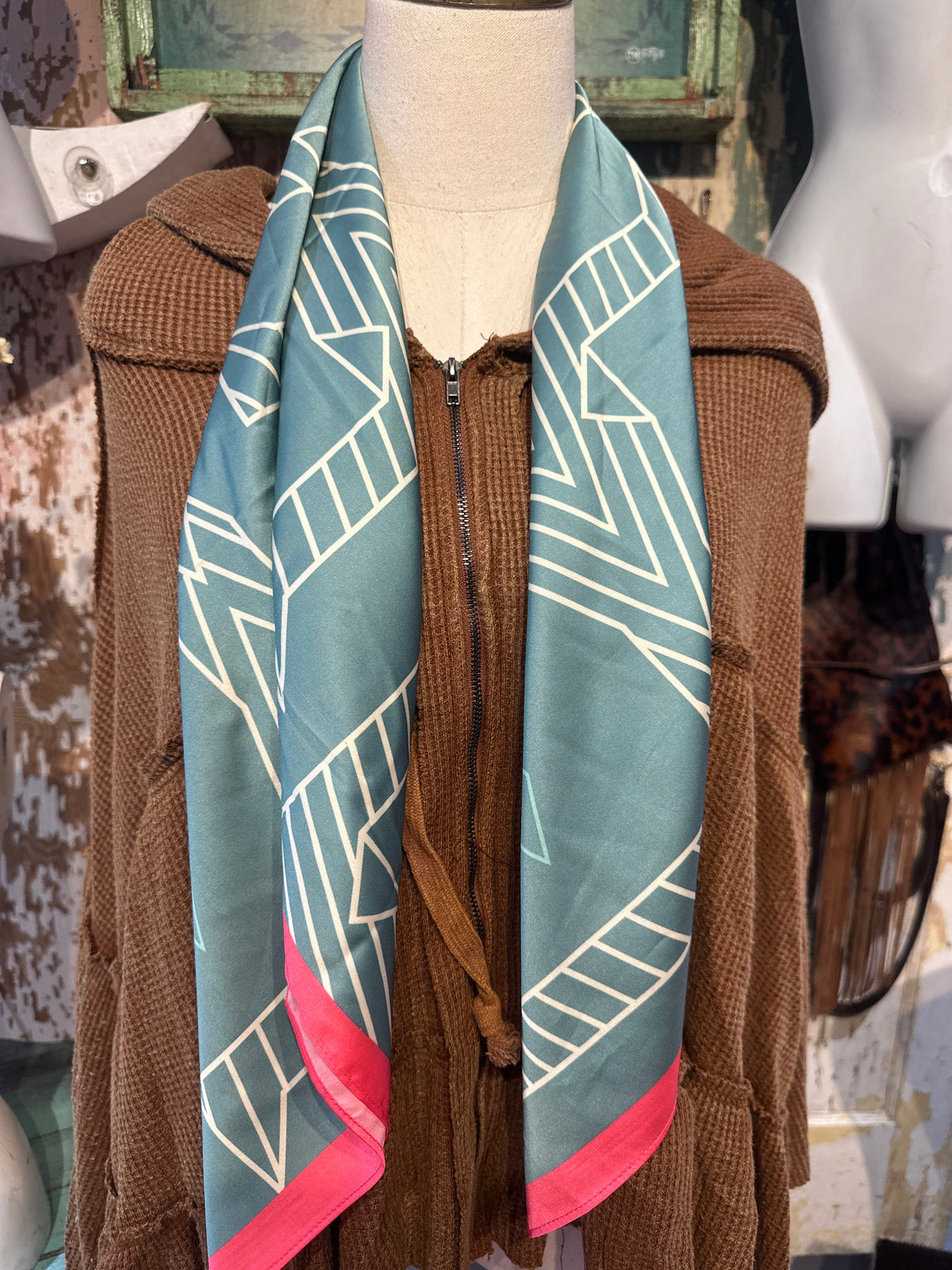 Blue, Cream, and Pink Wildrag