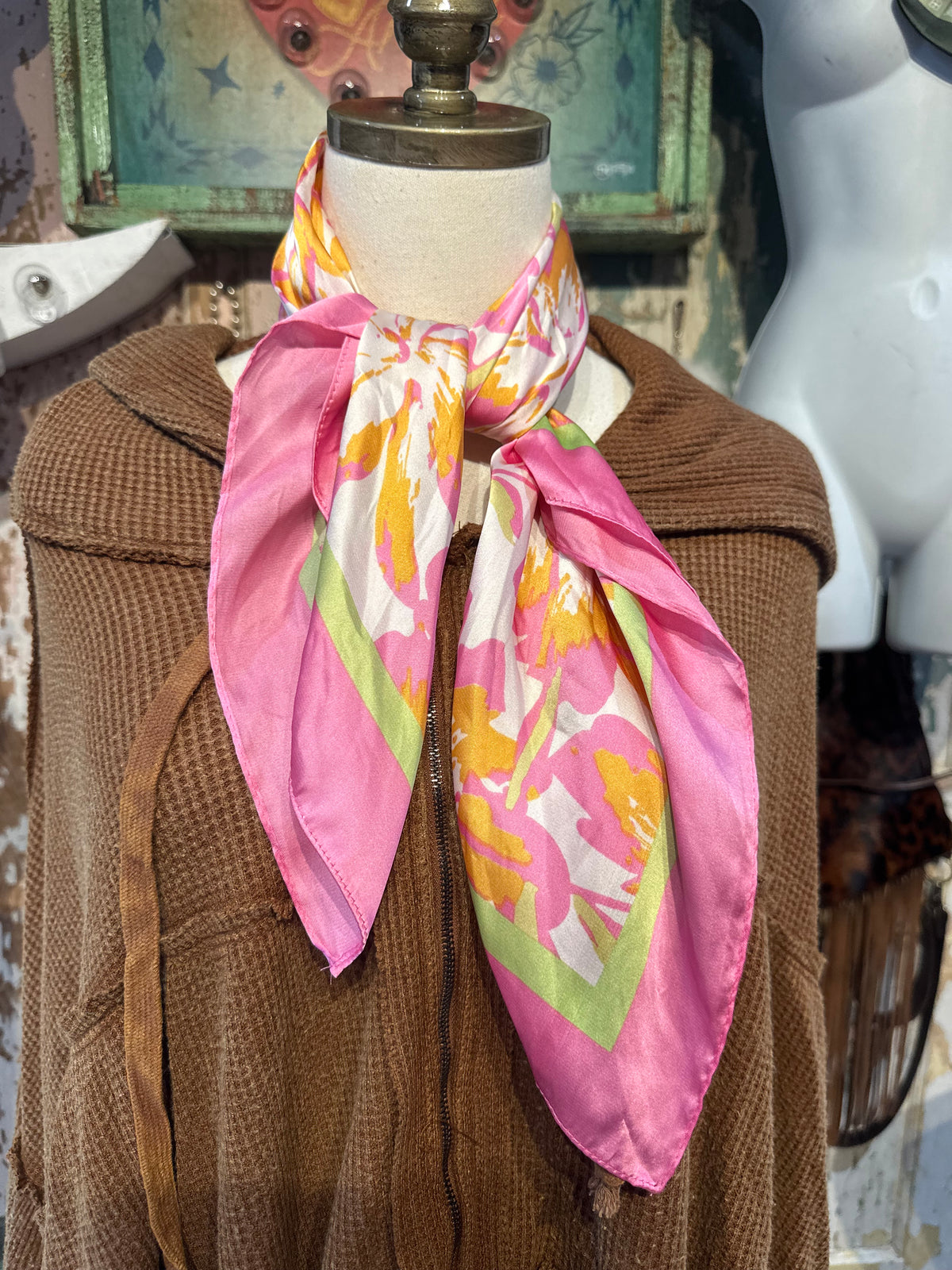 Dark Pink & Mustard Wildrag