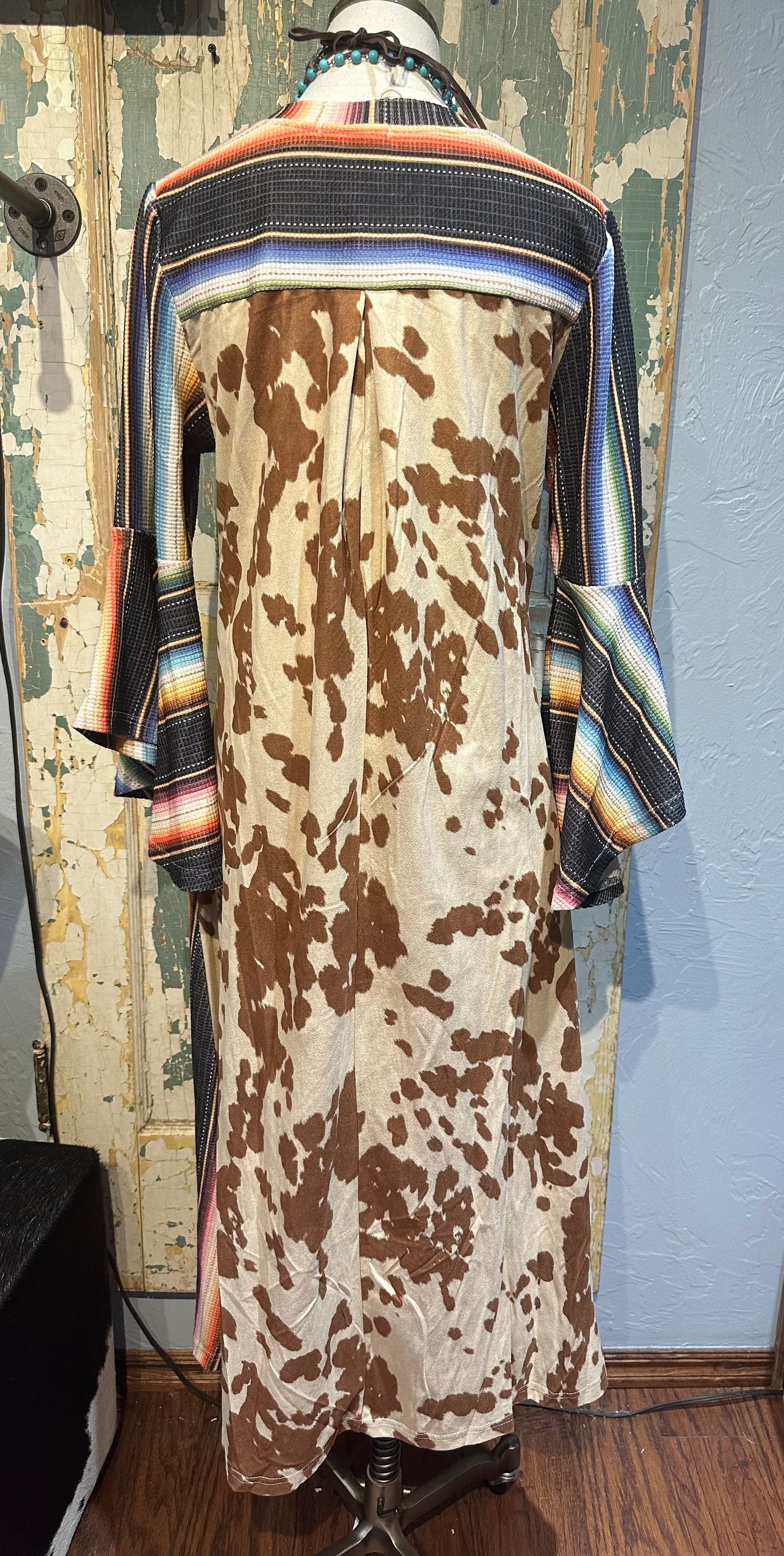 Faux Cowhide High-Low