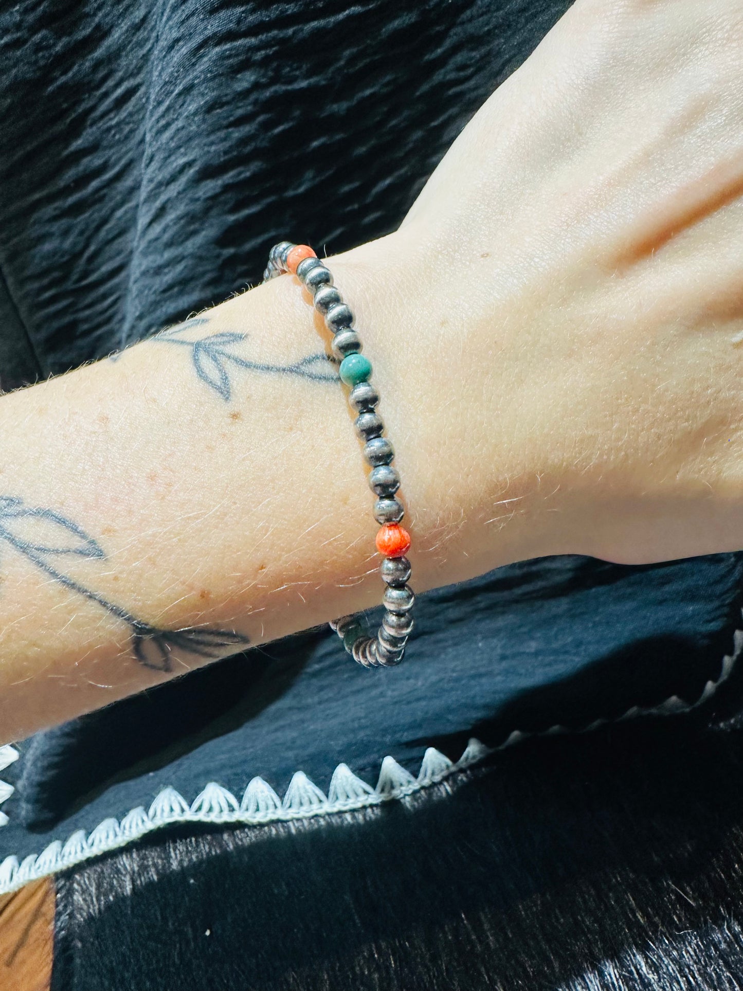 Navajo Turquoise & Spiny Bracelet