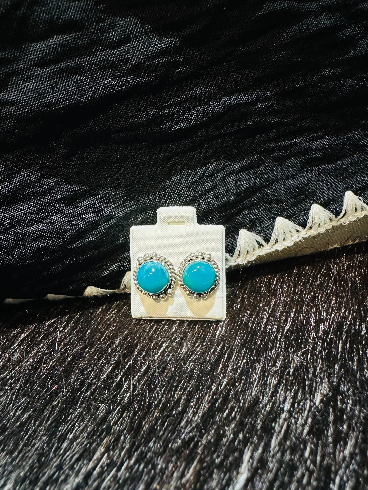 Navajo Turquoise Post Earrings
