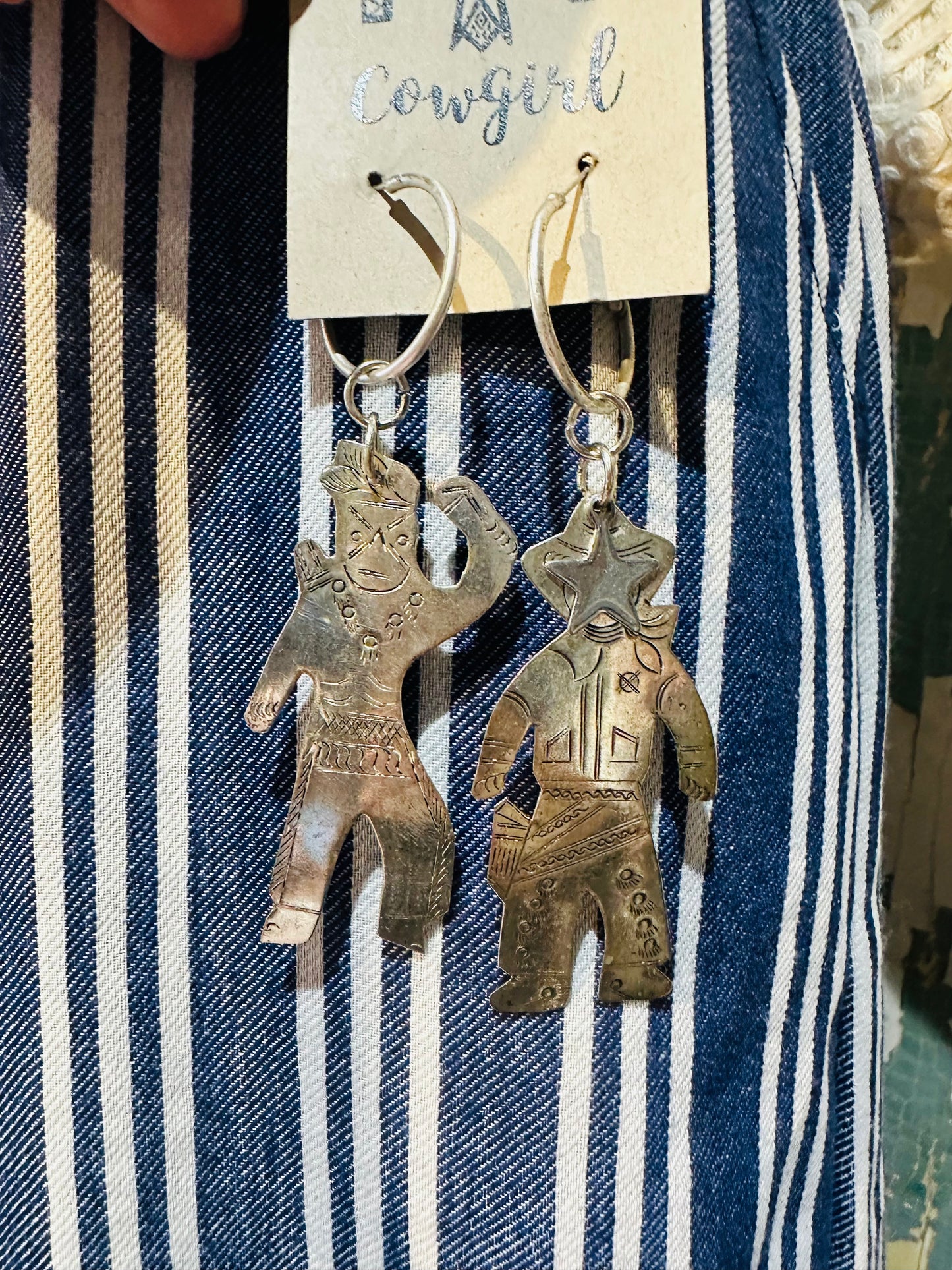 Cowboys & Indian Small Hoop Earrings