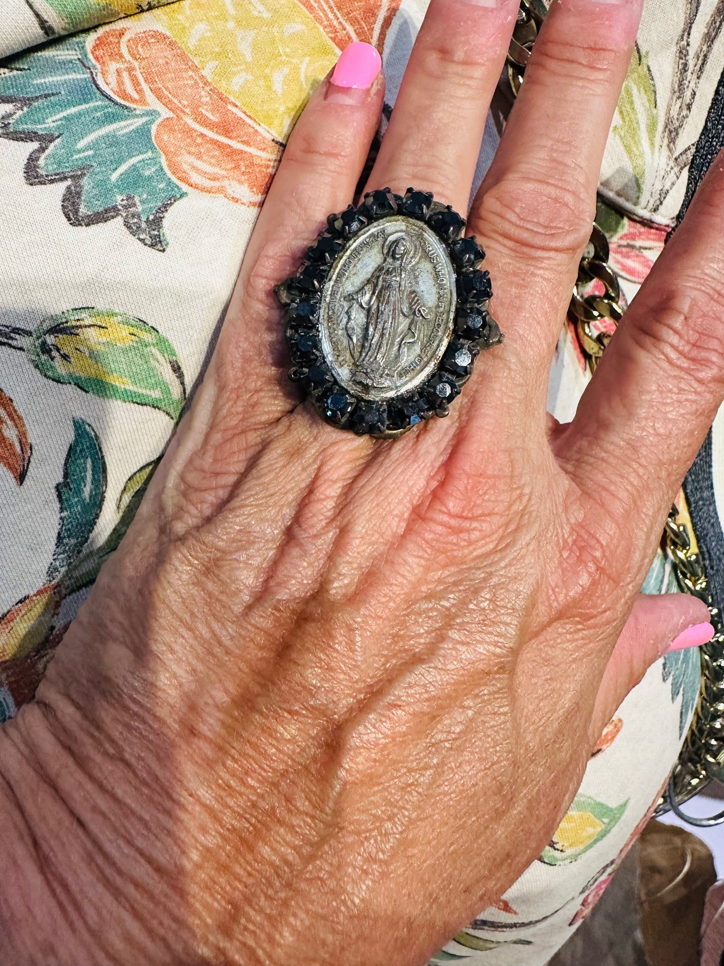 Bling Adjustable Mary Ring