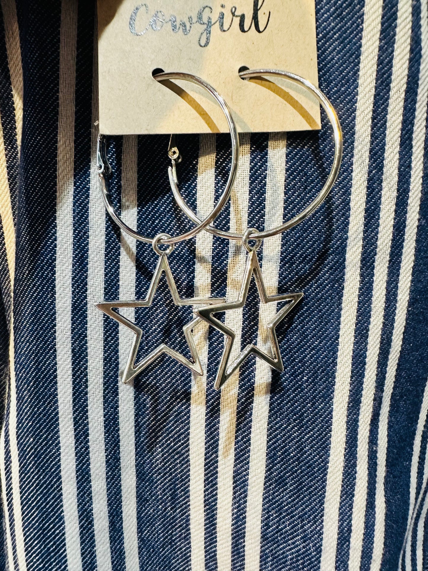 Star Hoop Earrings
