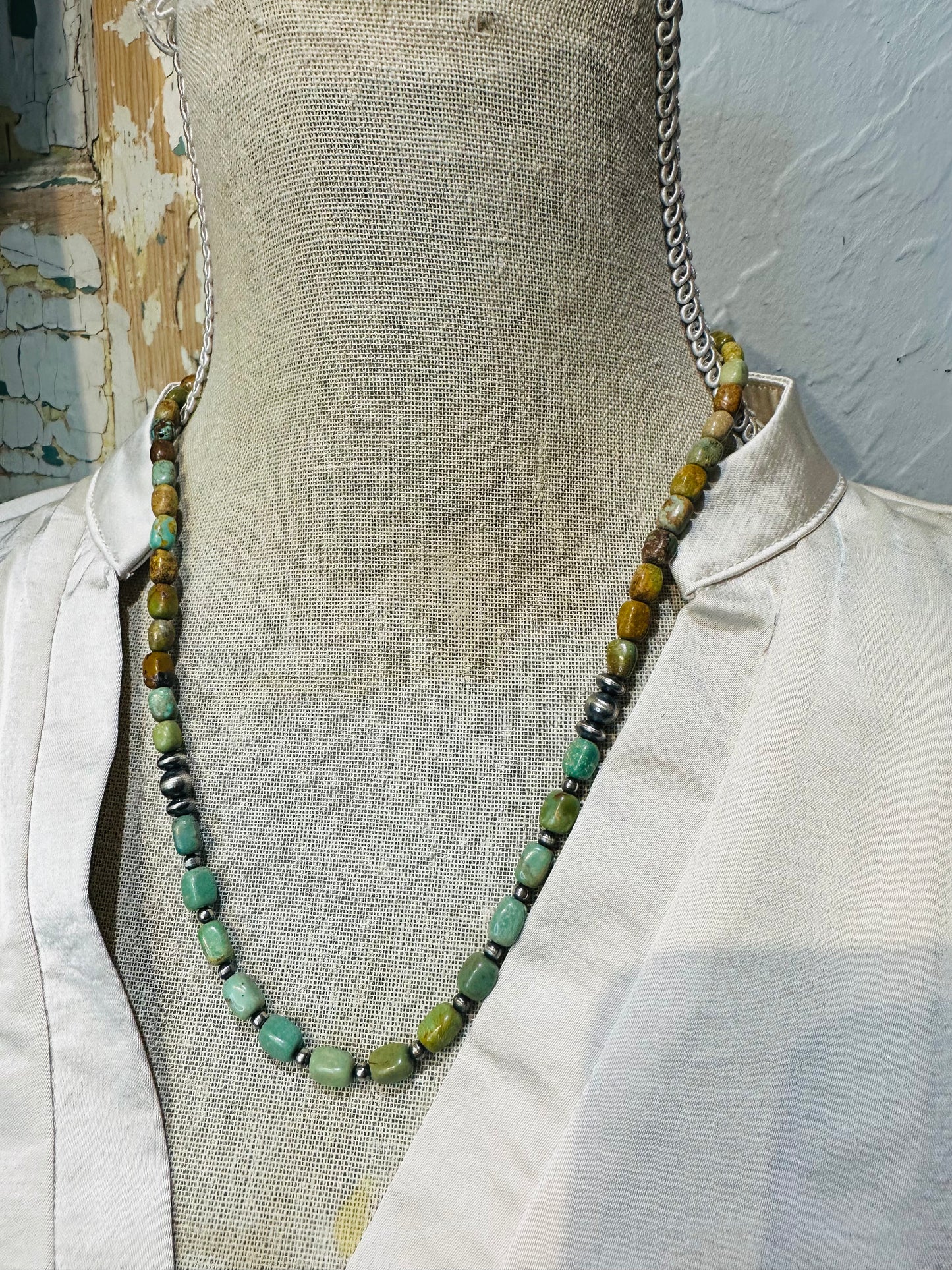 Navajo Turquoise & Silver Necklace