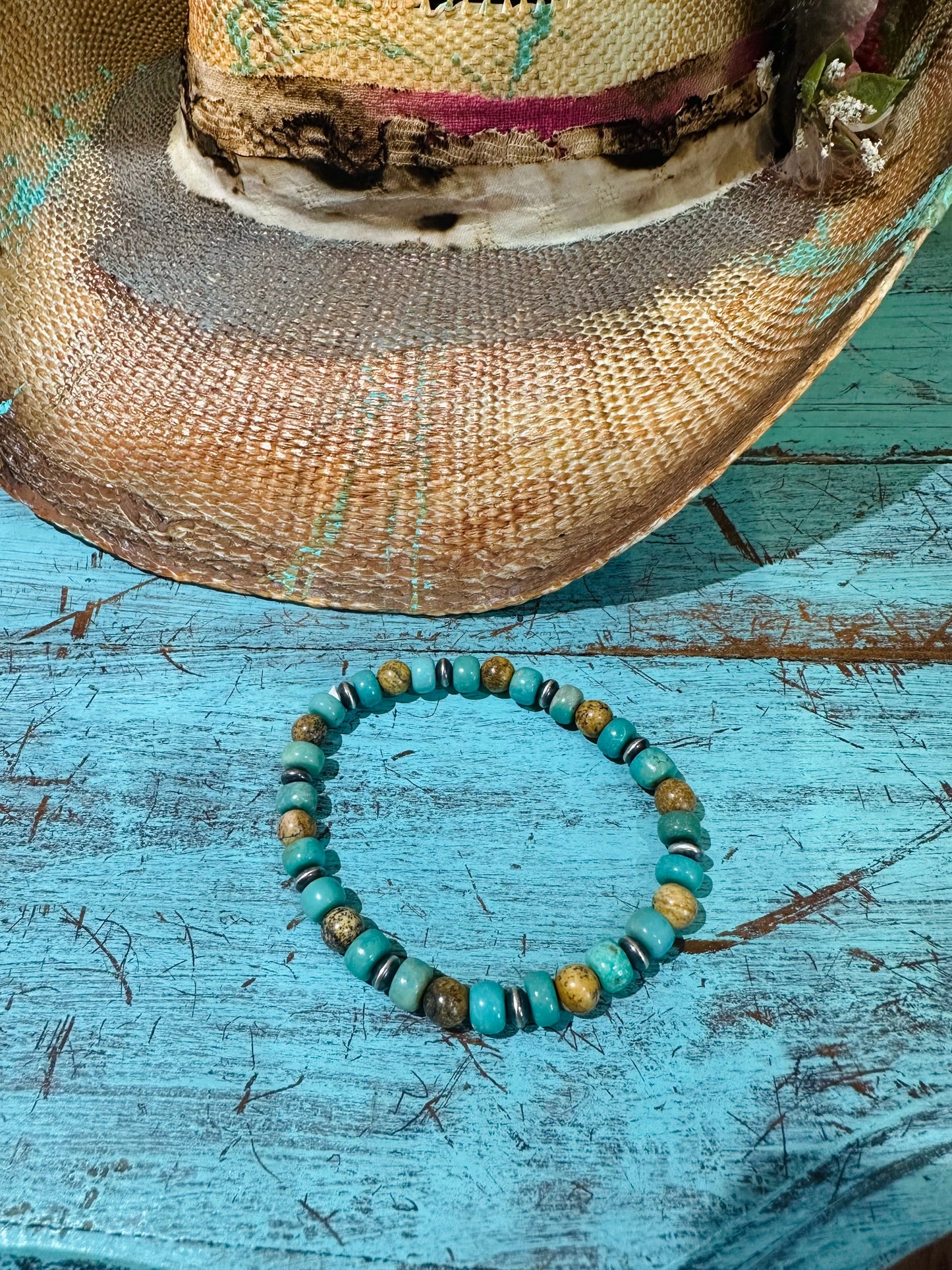Navajo Turquoise Stretchy Bracelet