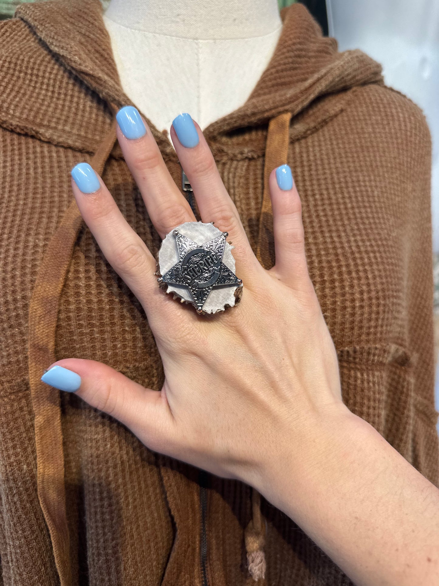 Sandra Ling Antler Shed Sheriff Ring