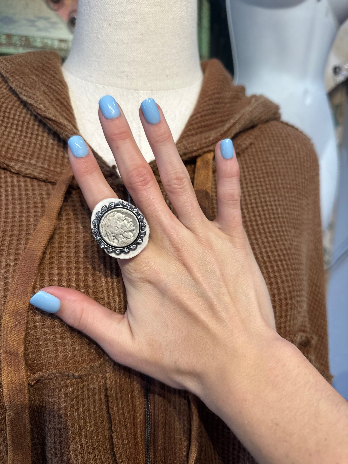 Sandra Ling Antler Shed Chief Coin Ring