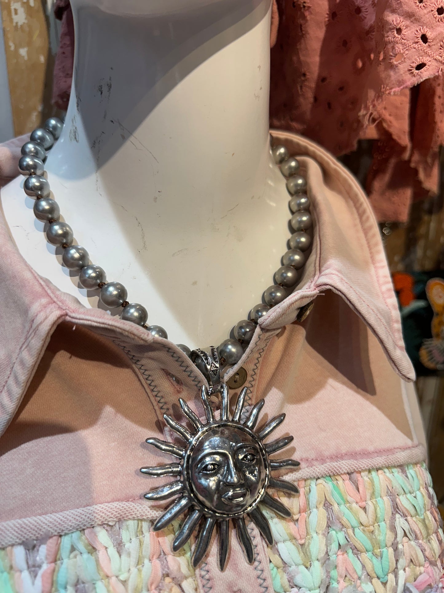 Be the Light Sun Necklace on Inspired Navajo Pearl