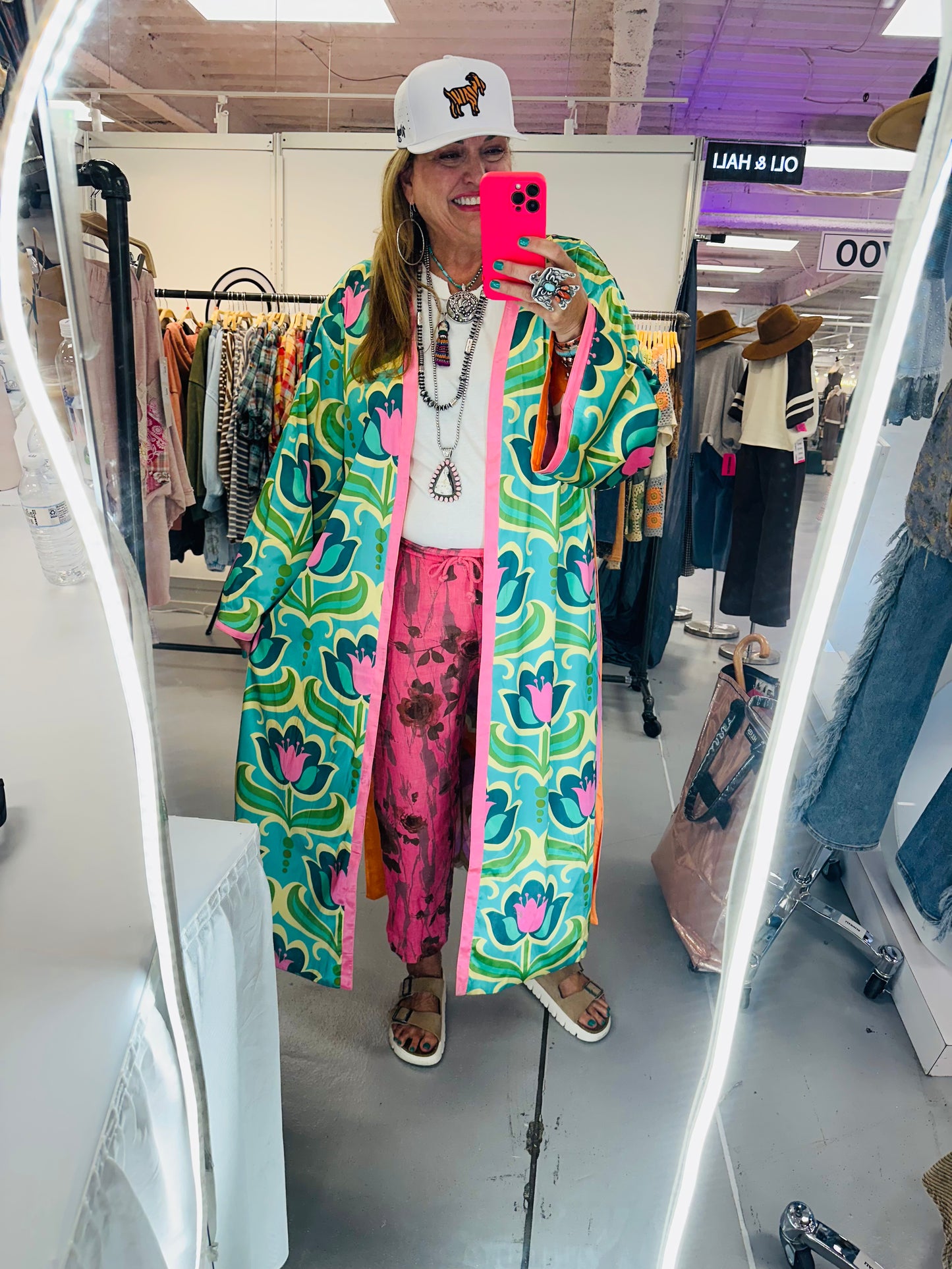 LB Colorful Printed Reversible Duster