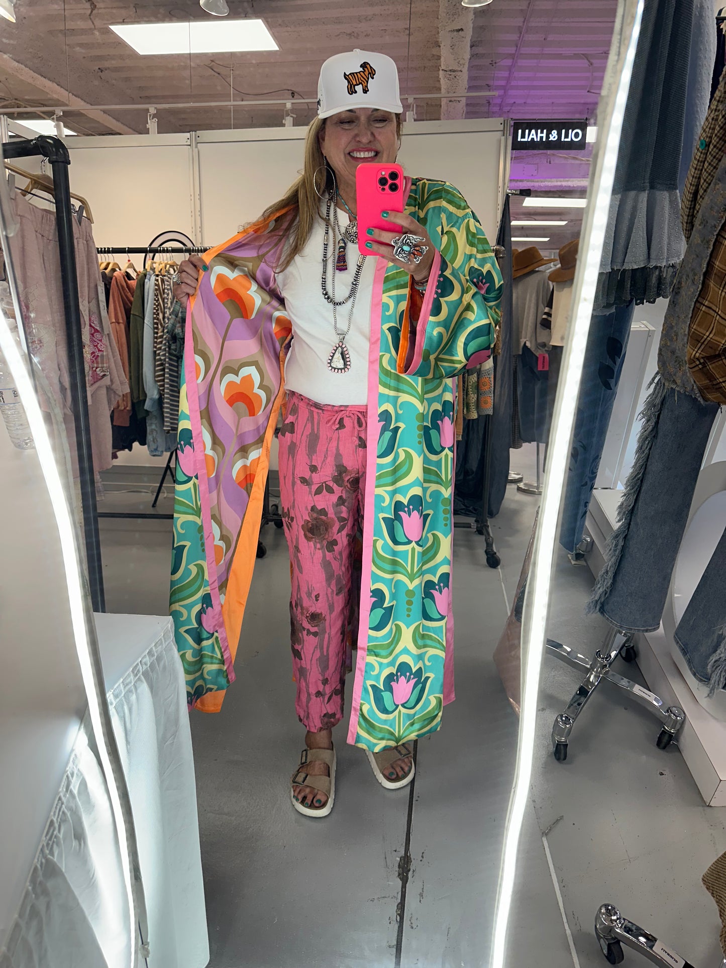LB Colorful Printed Reversible Duster