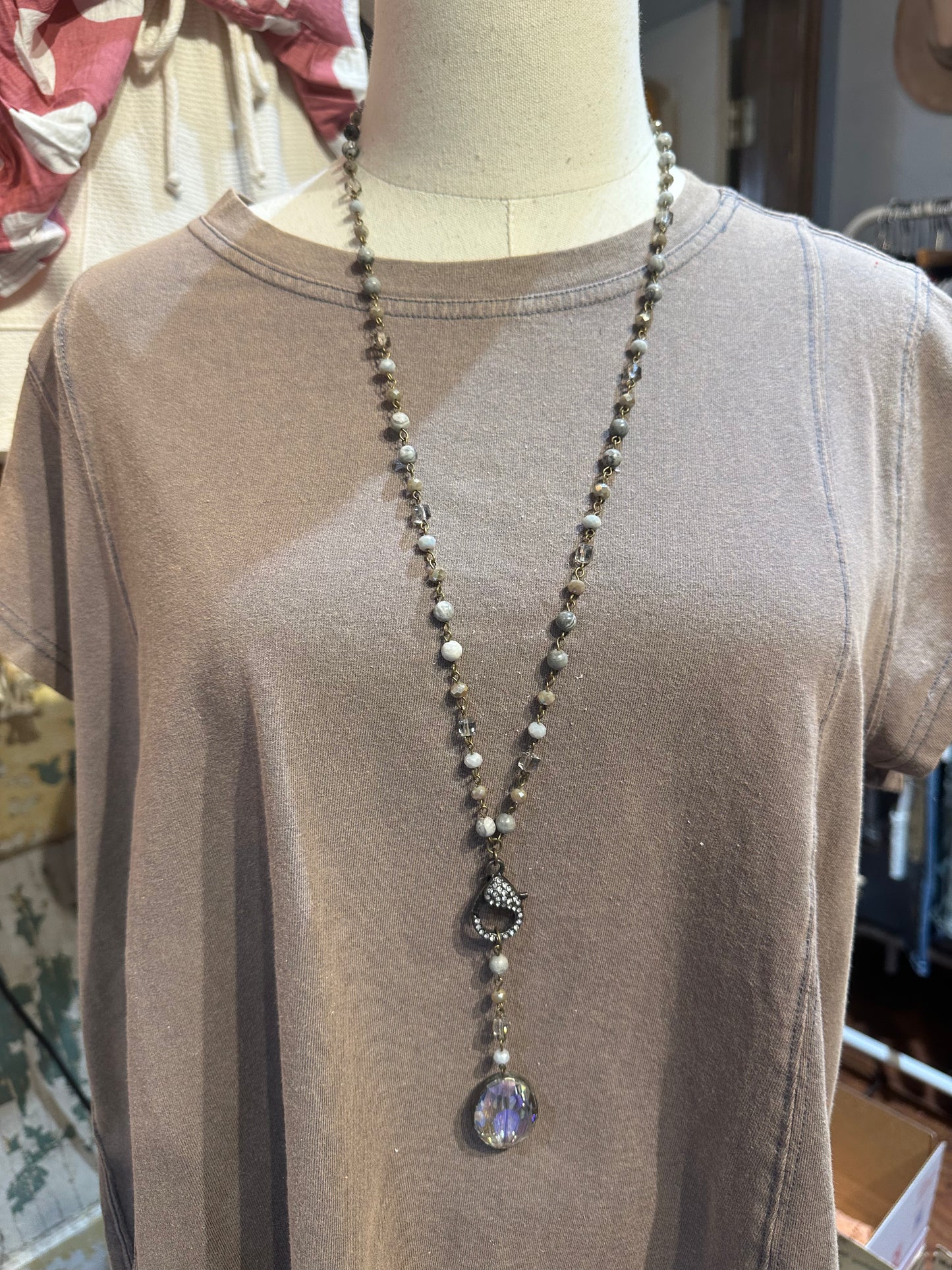 Bling Clasp & Crystal Necklace