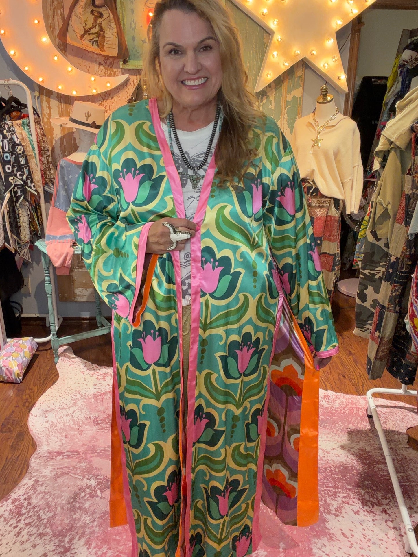 Reversible Floral Duster