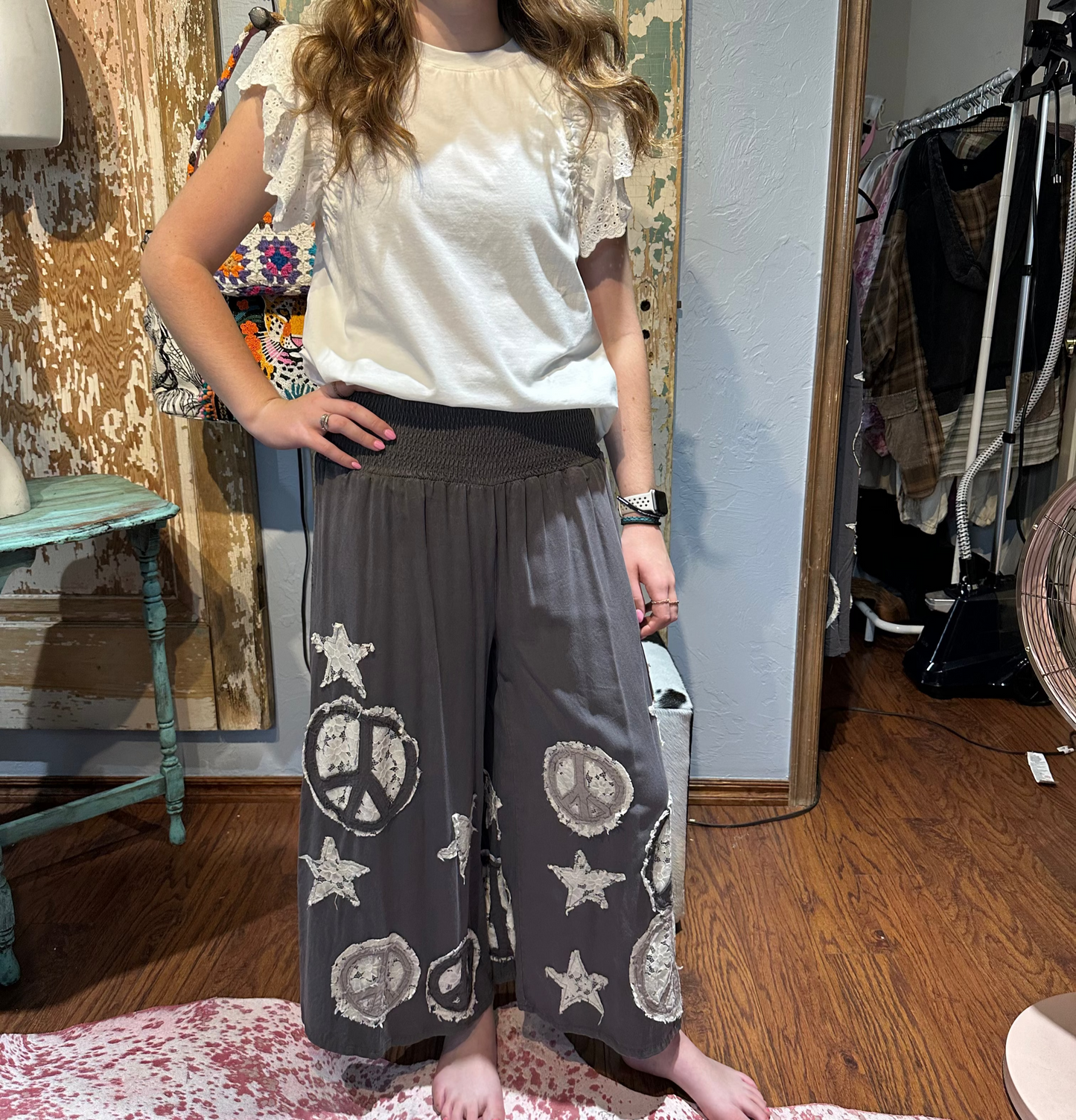 Oli & Hali Peace Star Patchwork Pants