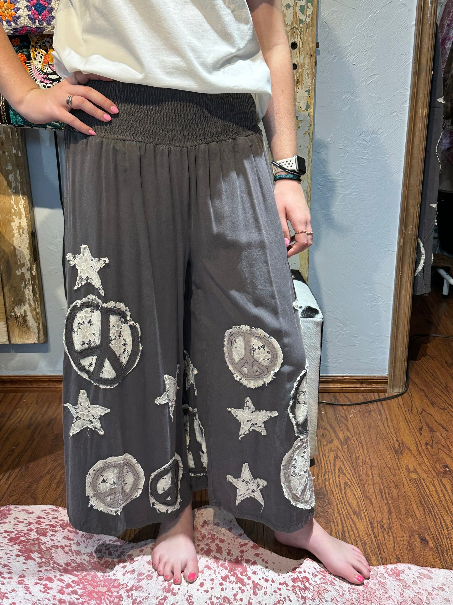 Oli & Hali Peace Star Patchwork Pants